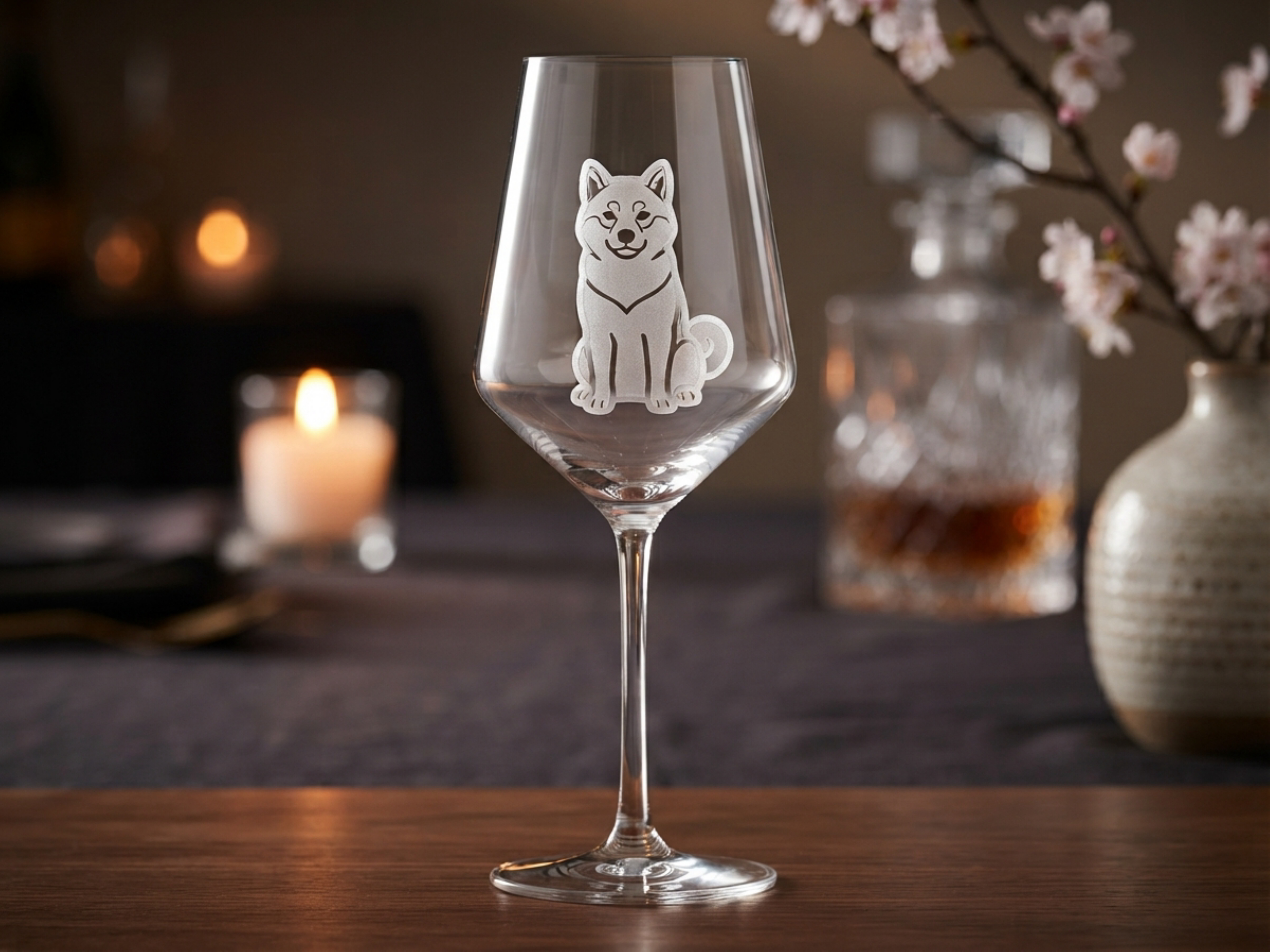 Weinglas Gravur Shiba Inu 350ml spülmaschinenfest - Vorschau 6