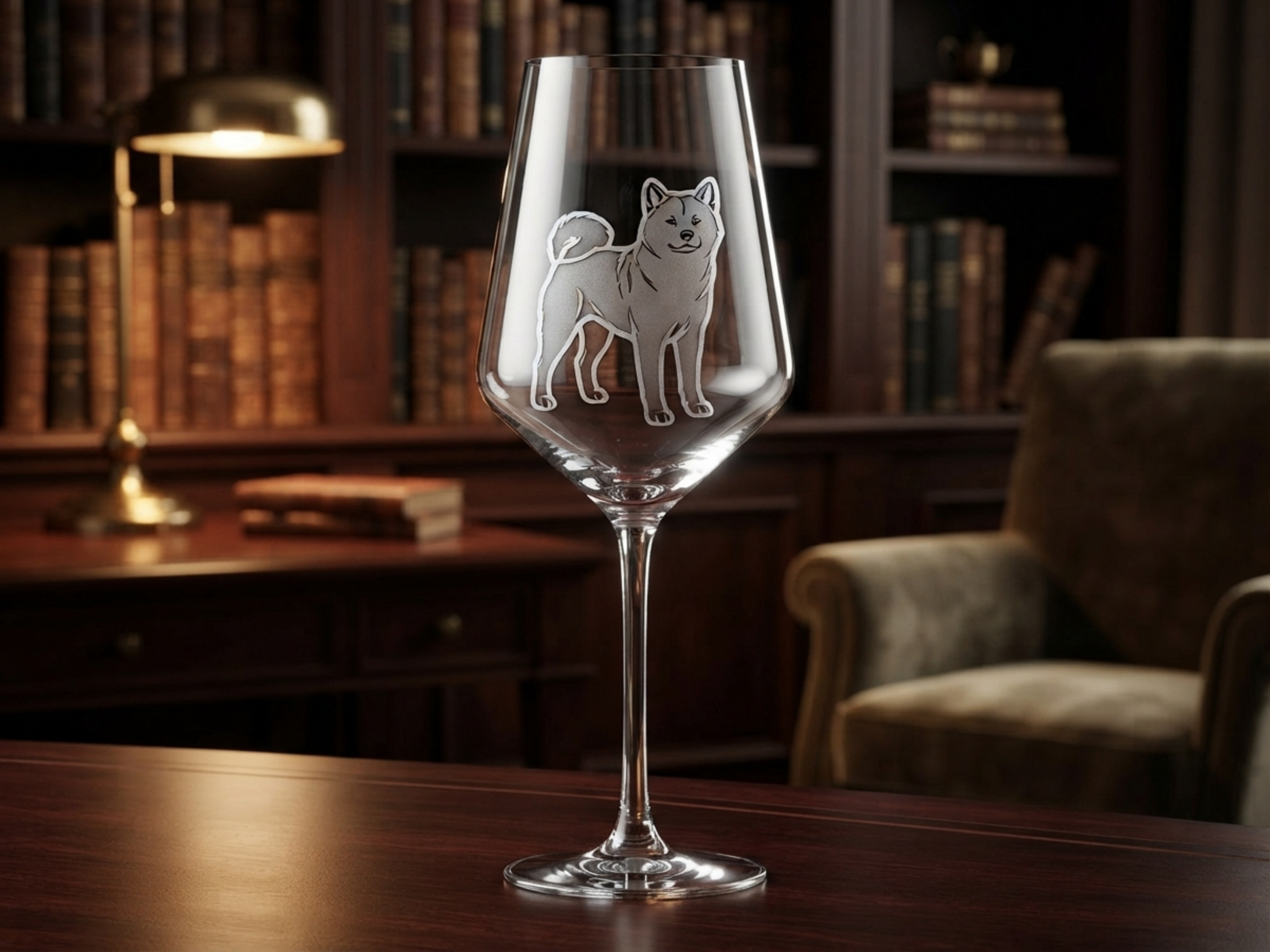 Weinglas Gravur Akita Inu 350ml spülmaschinenfest - Vorschau 6