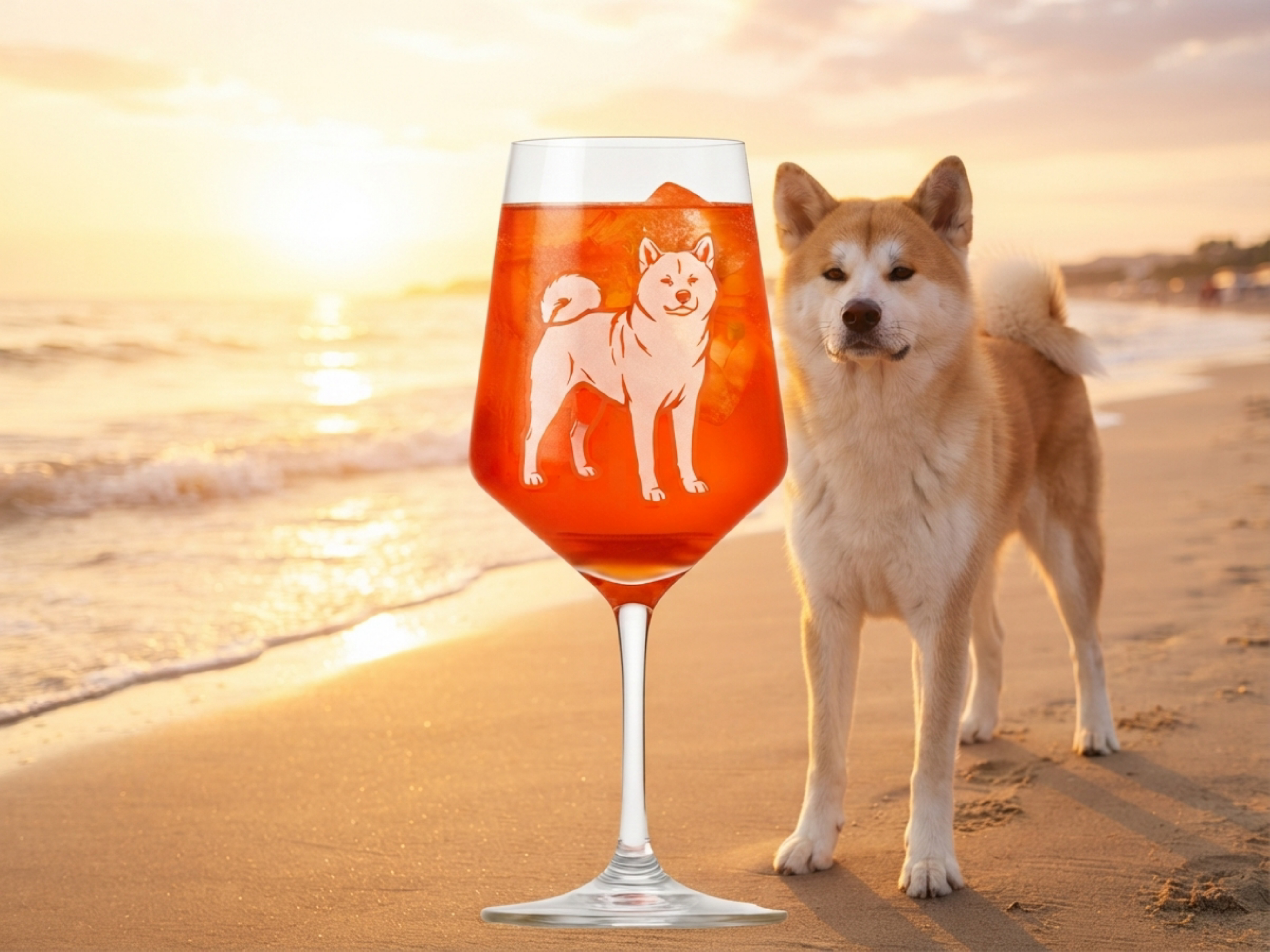 Weinglas Gravur Akita Inu 350ml spülmaschinenfest - Vorschau 4