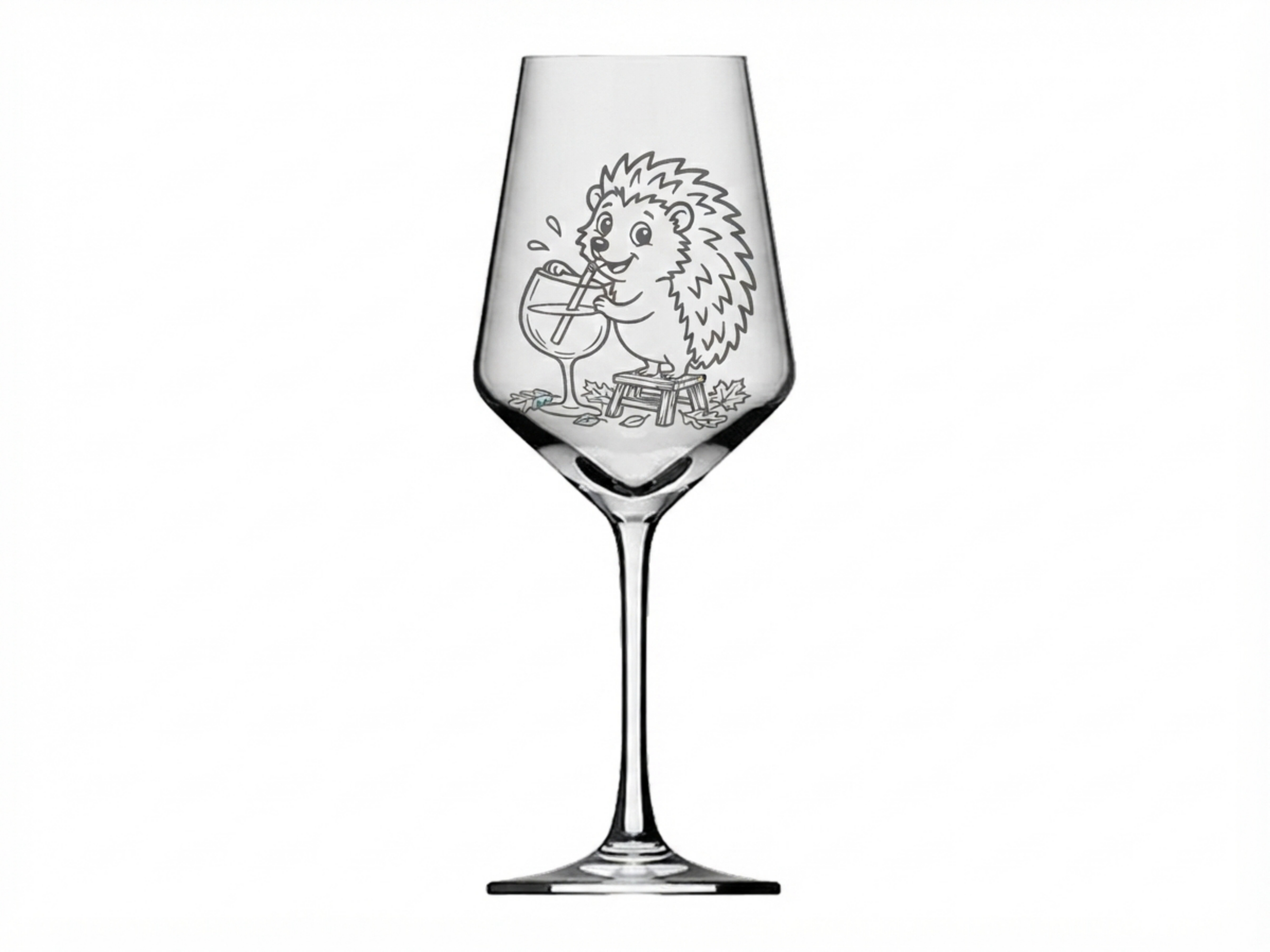 Weinglas Gravur Wein Igel 350ml spülmaschinenfest Valhalla Rotwein Weißwein - Vorschau 6