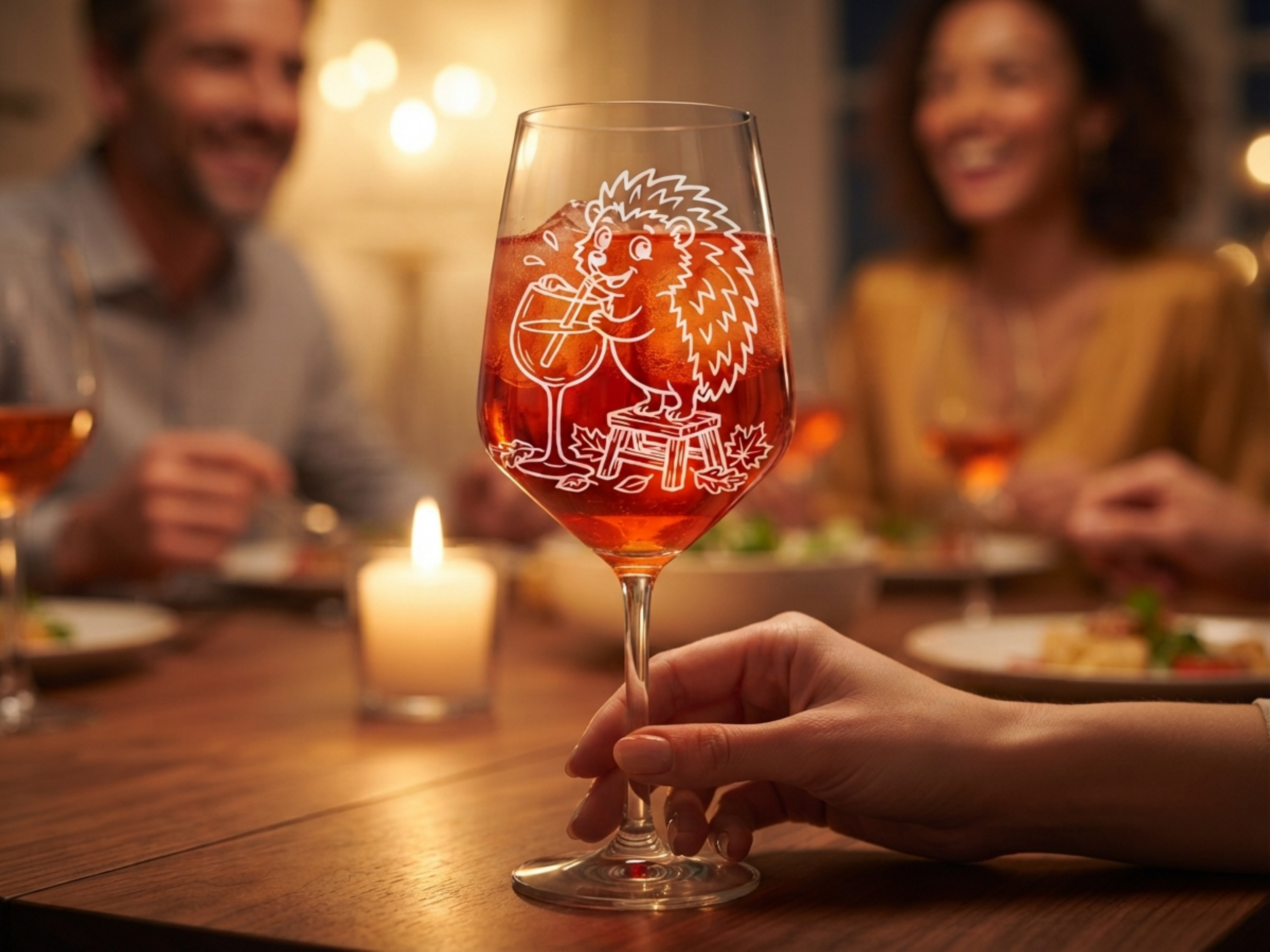 Weinglas Gravur Wein Igel 350ml spülmaschinenfest Valhalla Rotwein Weißwein - Vorschau 3
