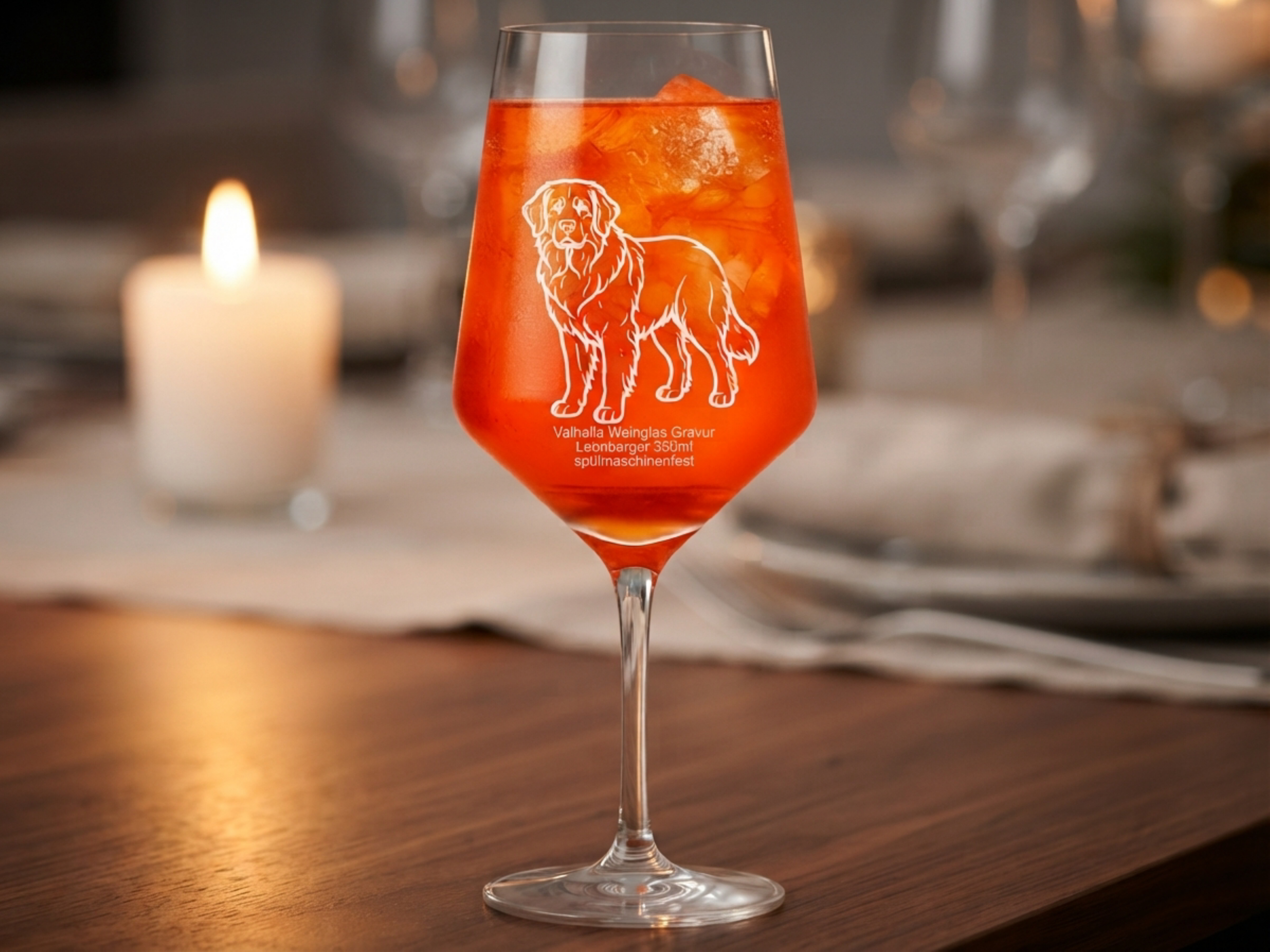 Weinglas Gravur Leonberger 350ml spülmaschinenfest - Vorschau 5