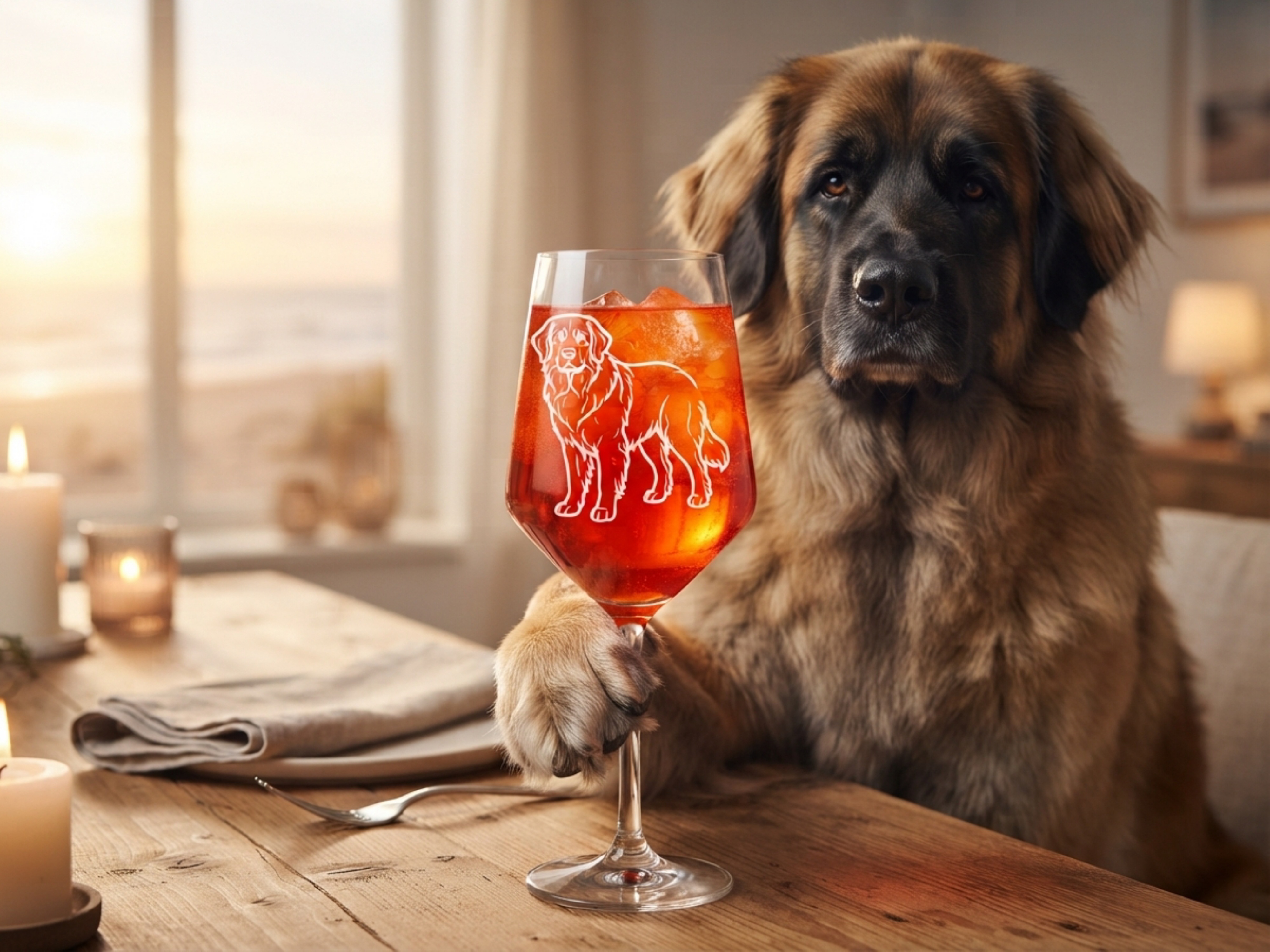 Weinglas Gravur Leonberger 350ml spülmaschinenfest - Vorschau 2