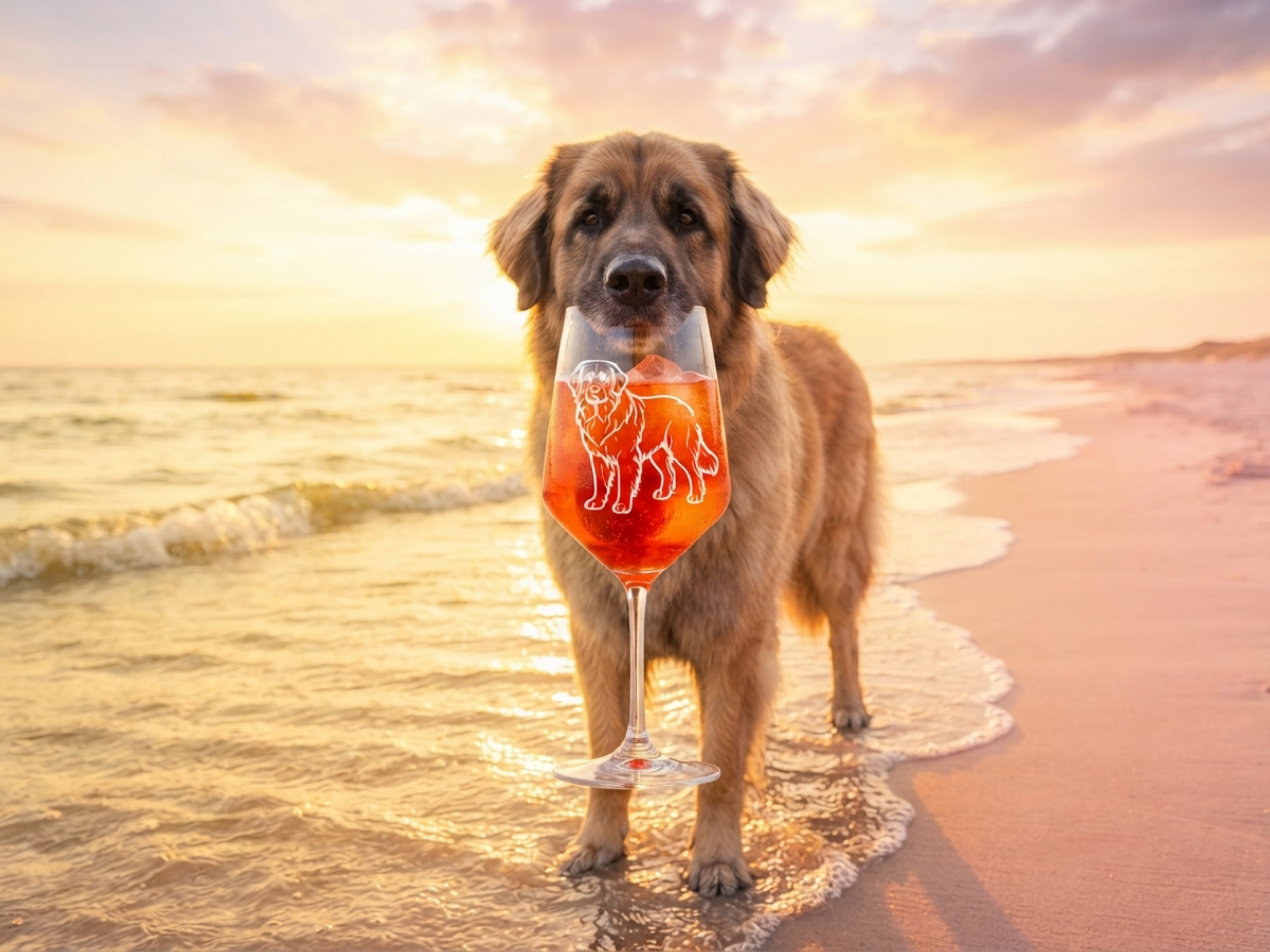 Weinglas Gravur Leonberger 350ml spülmaschinenfest - Vorschau 4