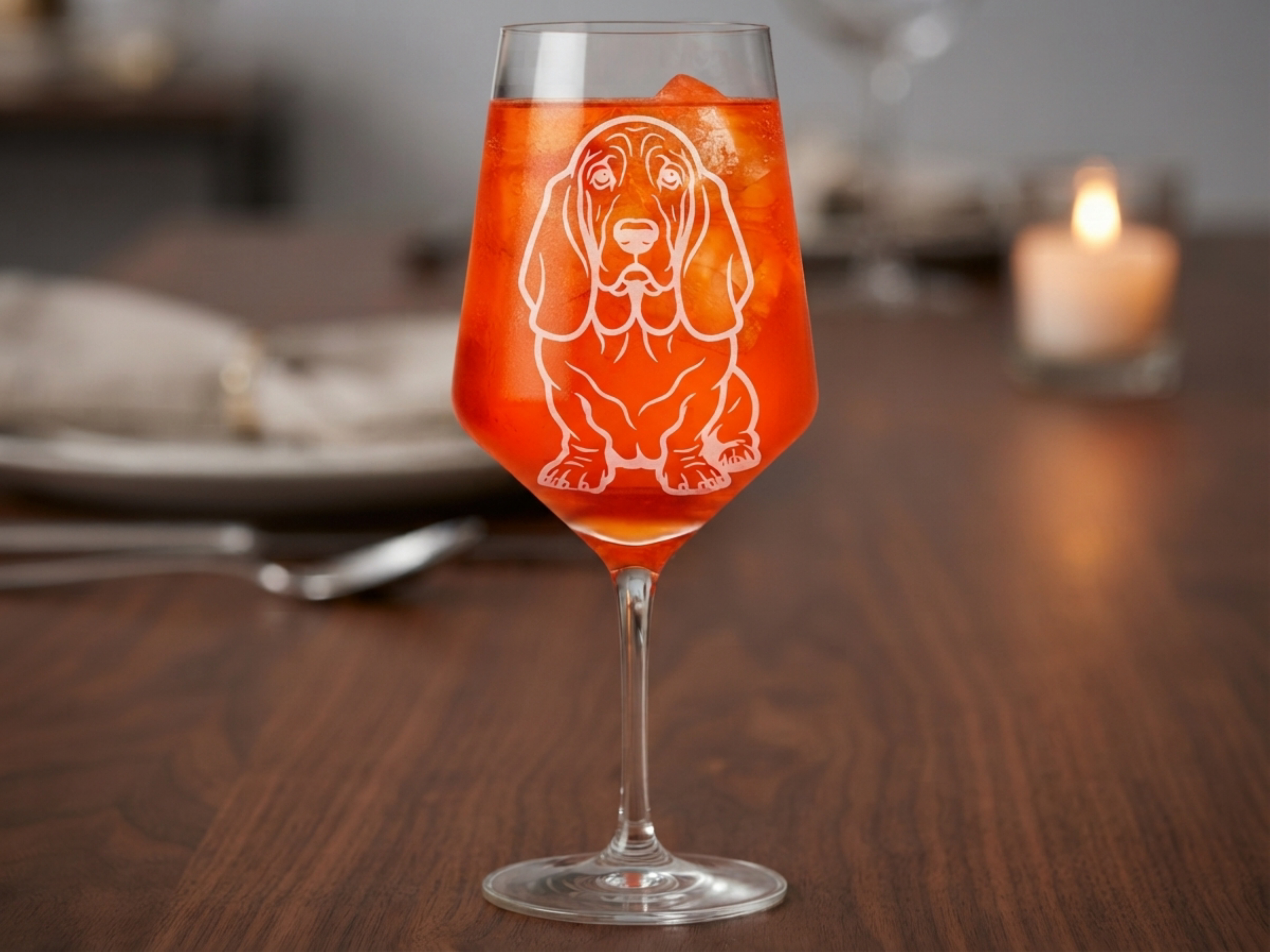 Weinglas Gravur Basset Hound 350ml spülmaschinenfest - Vorschau 5