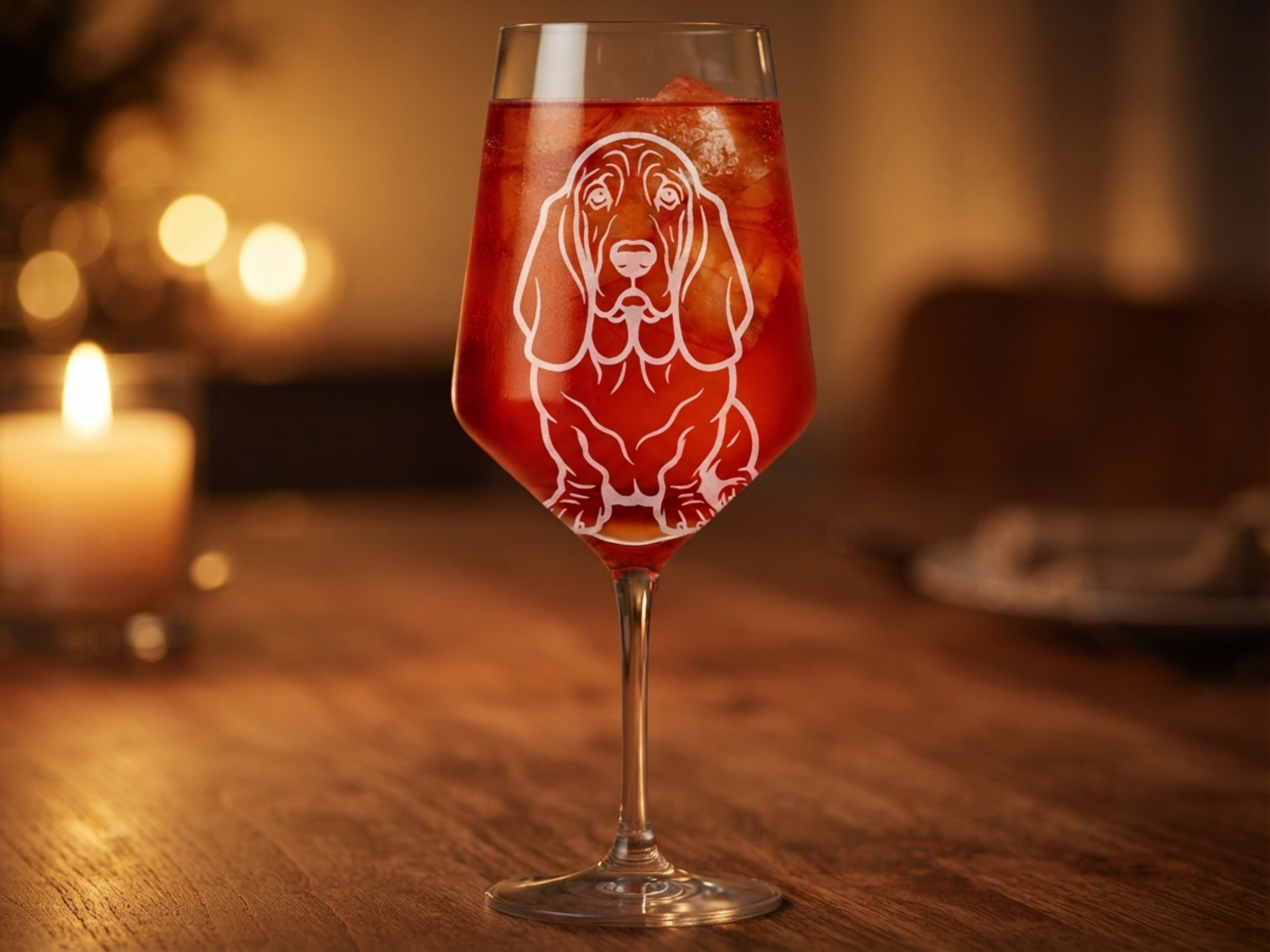 Weinglas Gravur Basset Hound 350ml spülmaschinenfest - Vorschau 2