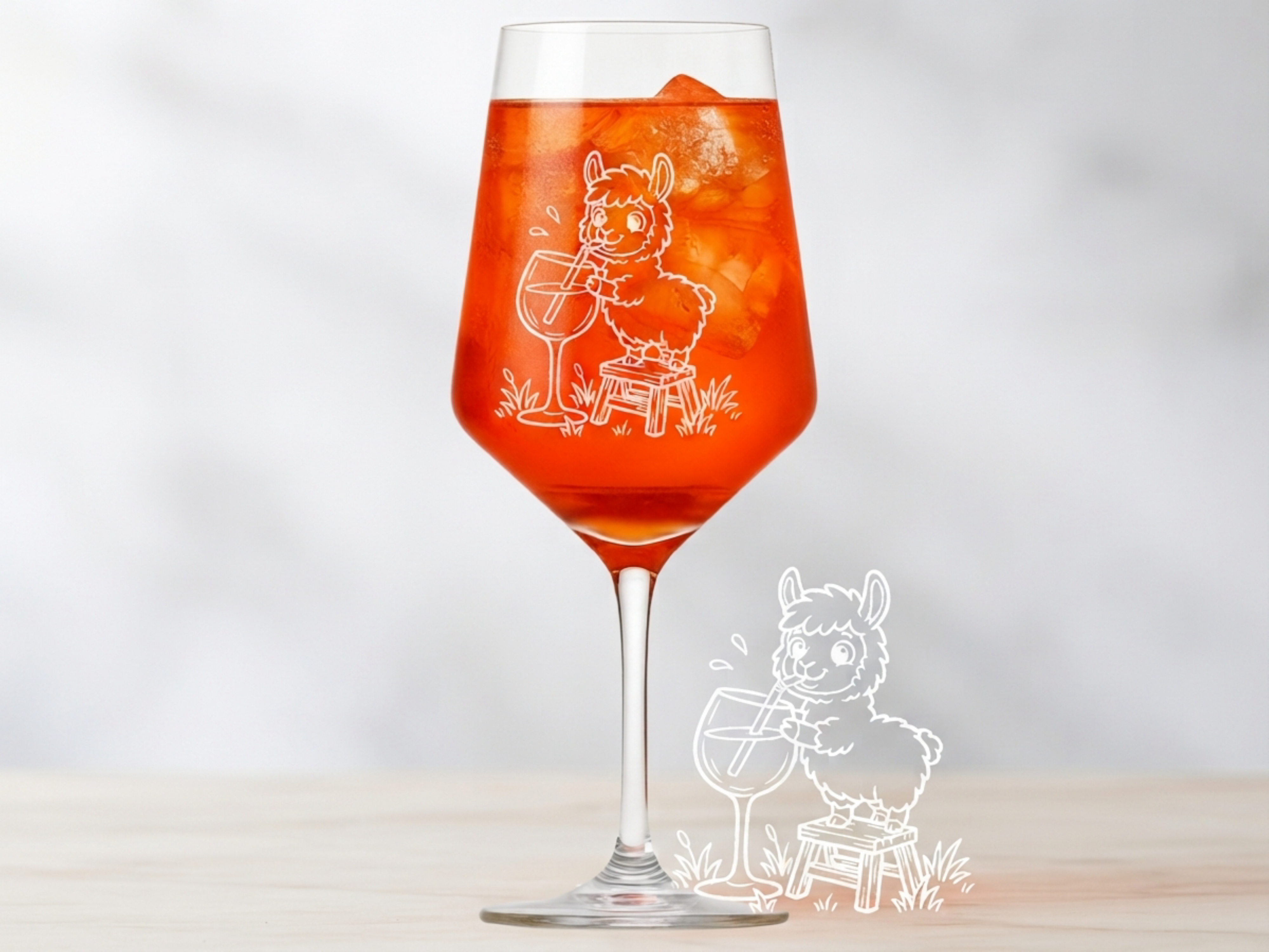 Weinglas Gravur Wein Alpaka - 350ml spülmaschinenfest Valhalla Glas - Vorschau 5