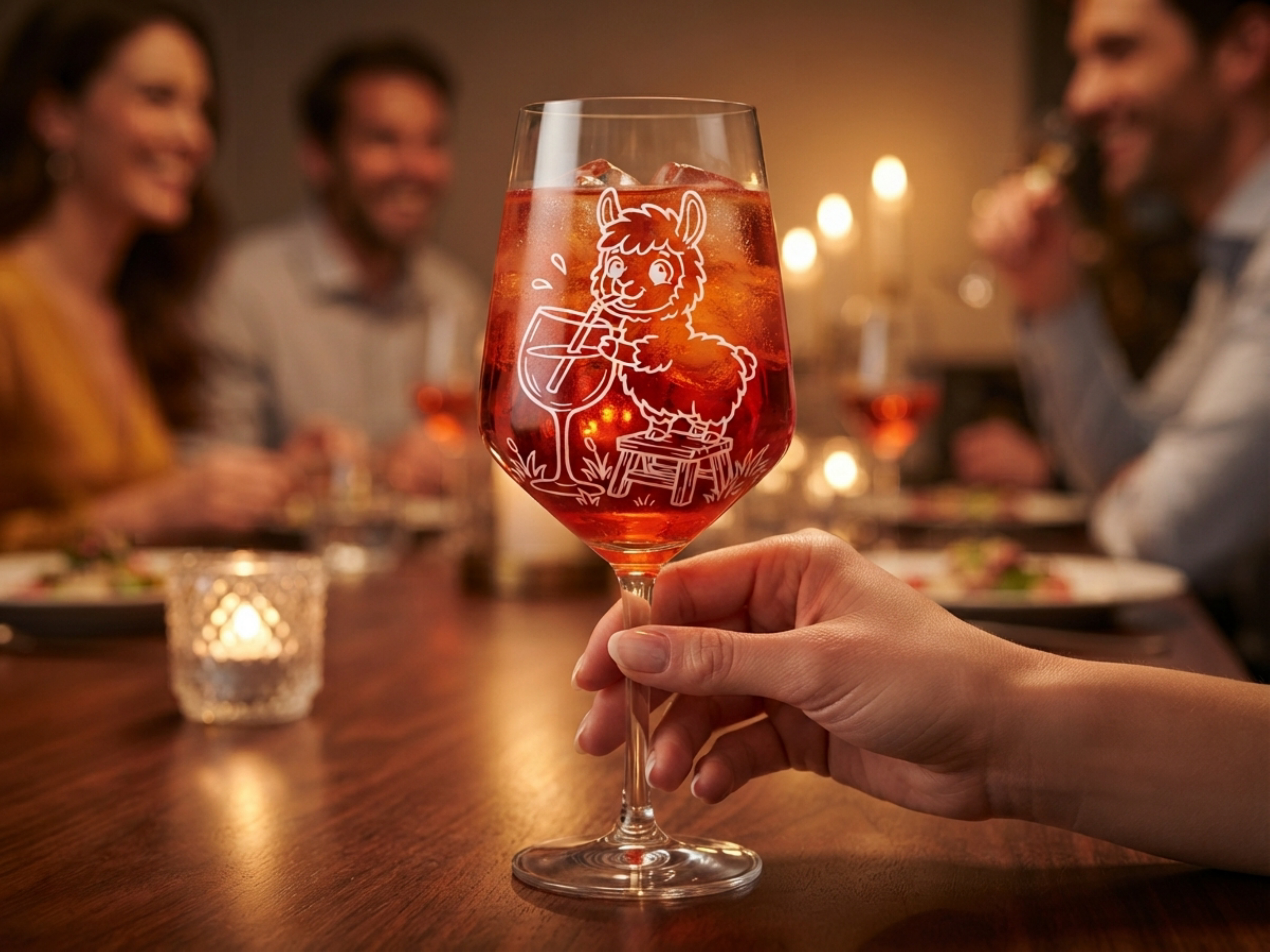 Weinglas Gravur Wein Alpaka - 350ml spülmaschinenfest Valhalla Glas - Vorschau 3