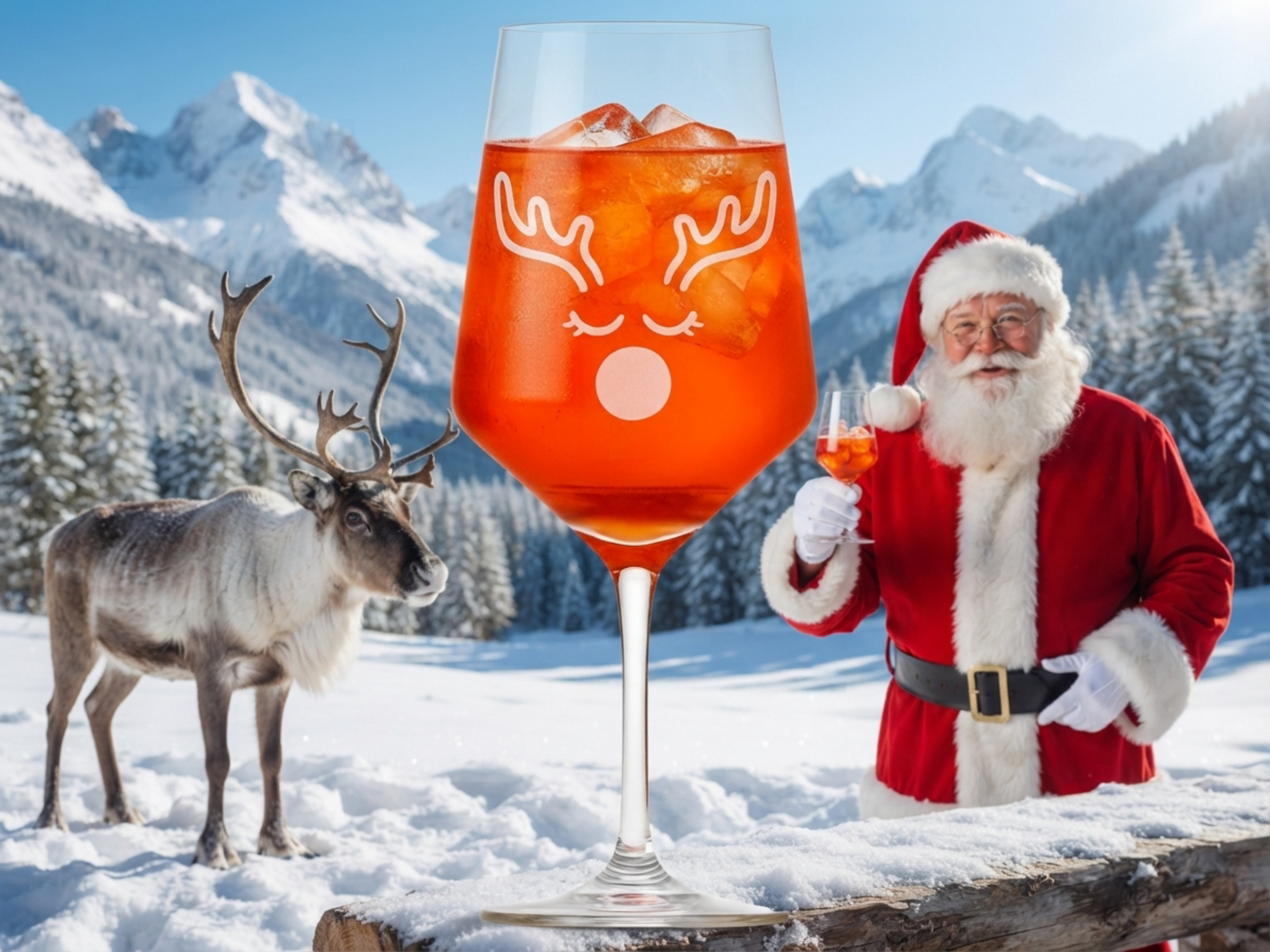 Weinglas Gravur Weihnachtsrentier Knubbelnase 350ml spülmaschinenfest - Vorschau 2