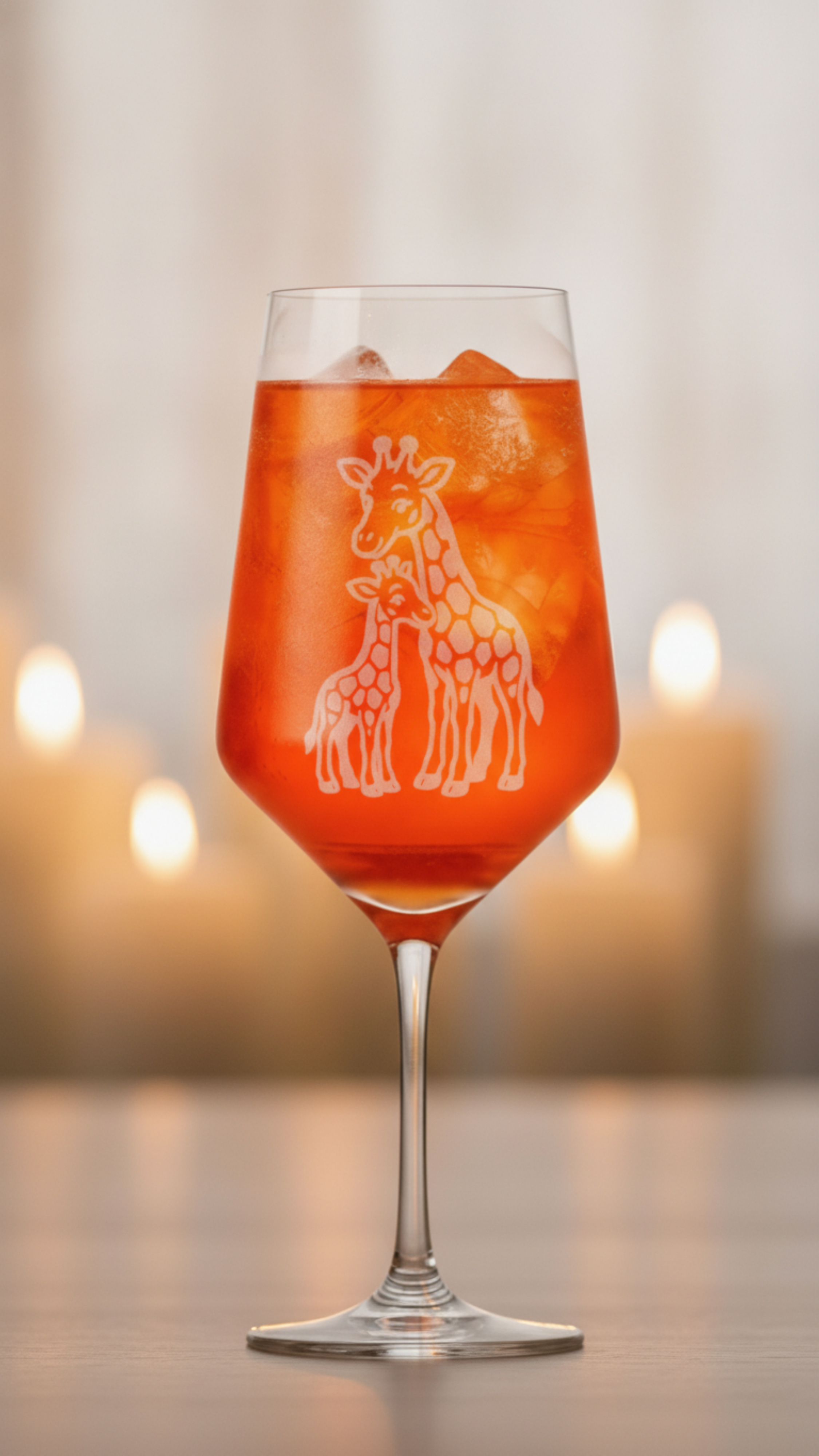 Weinglas Gravur Giraffe mit Baby einzigartiges Design für Tierliebhaber ideales Geschenk - Vorschau 10