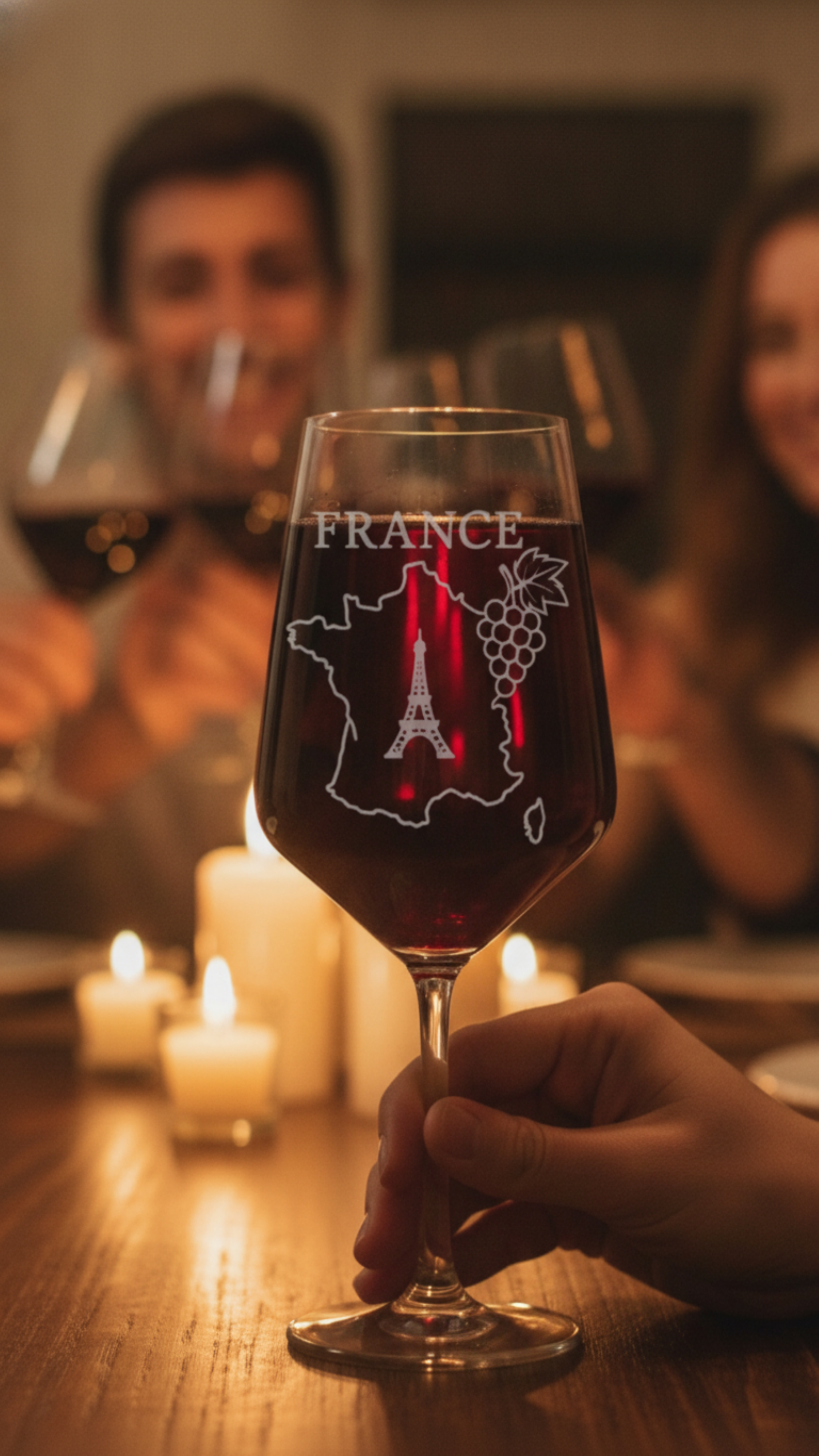 Weinglas Gravur Landkarte Frankreich 350ml spülmaschinenfest für entspannte Abende - Vorschau 11