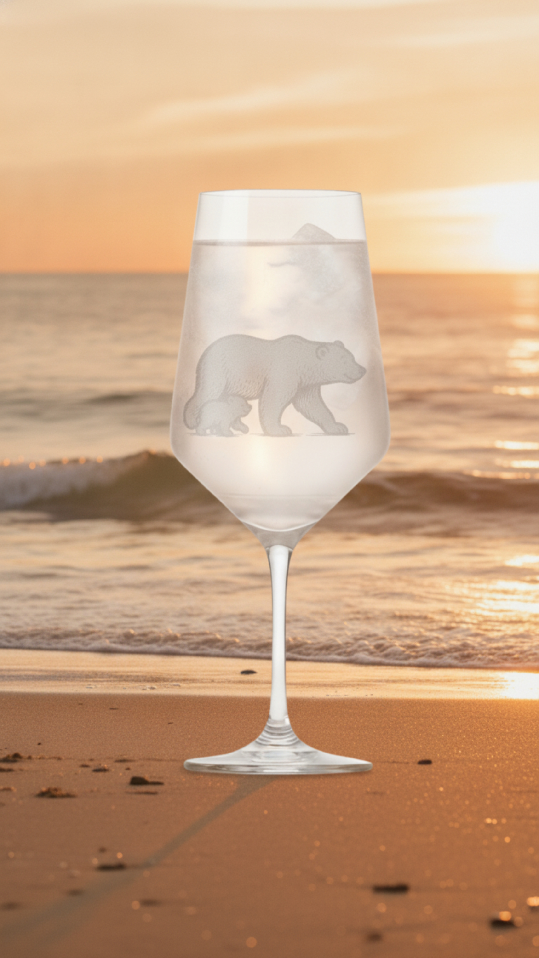 Weinglas Gravur Eisbär mit Baby 350ml elegant für besondere Anlässe und Genussmomente - Vorschau 12