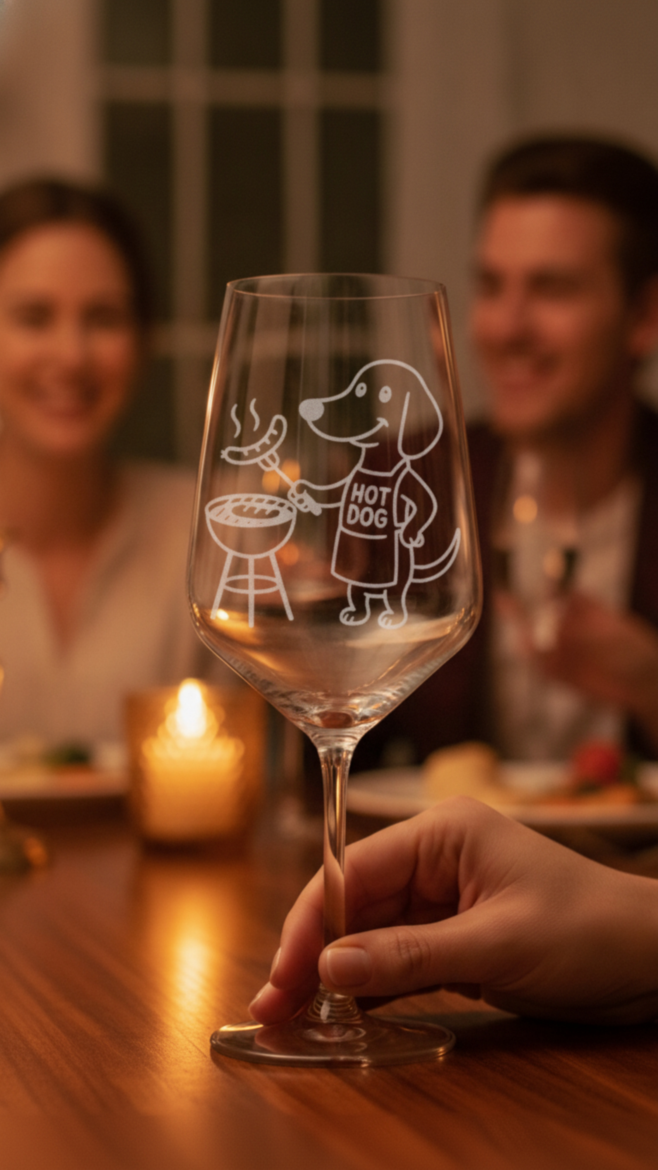 Weinglas Seppel Dackel grillt 350ml spülmaschinenfest elegant für Grillabende - Vorschau 14