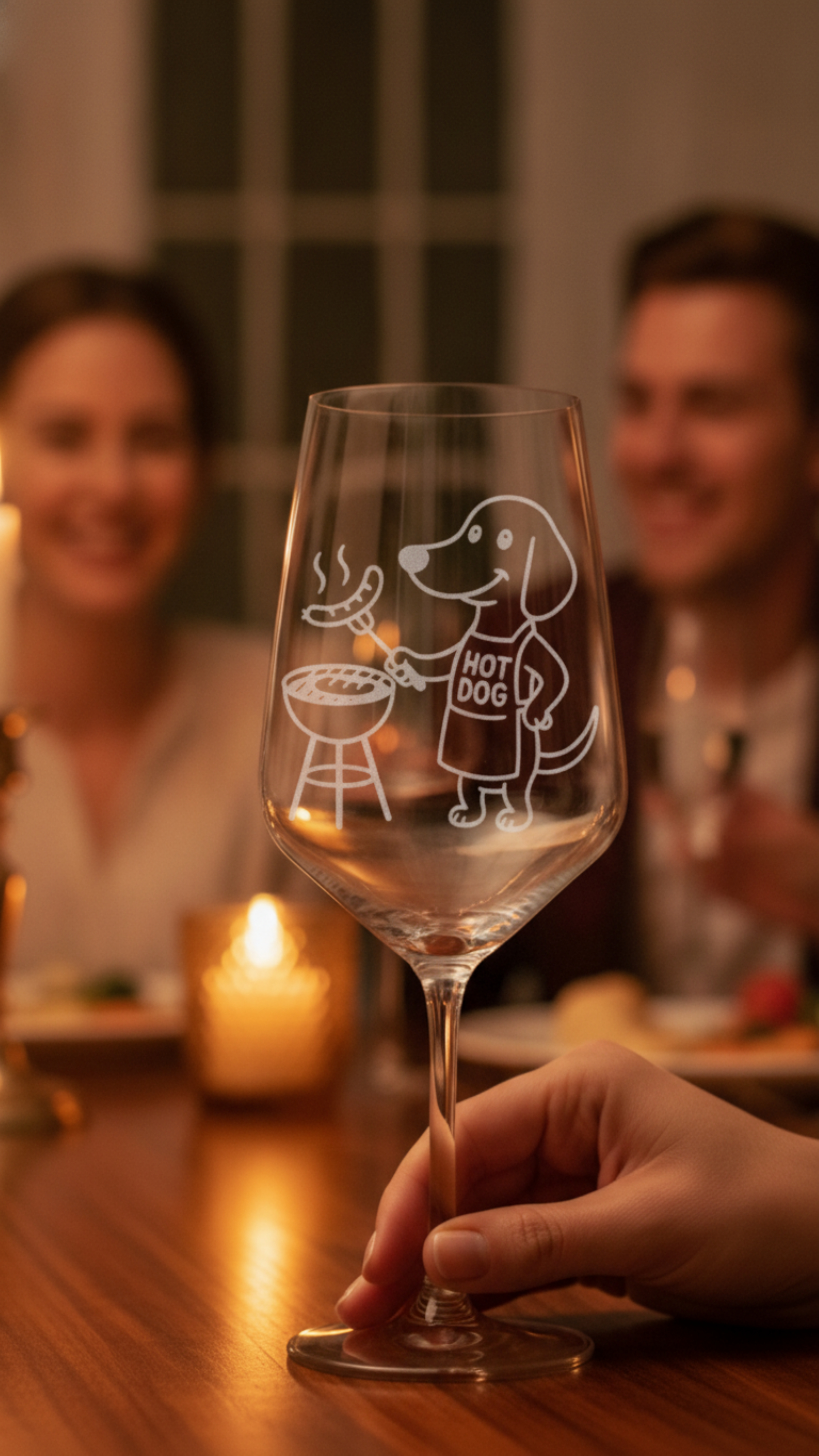 Weinglas Seppel Dackel grillt 350ml spülmaschinenfest elegant für Grillabende - Vorschau 11