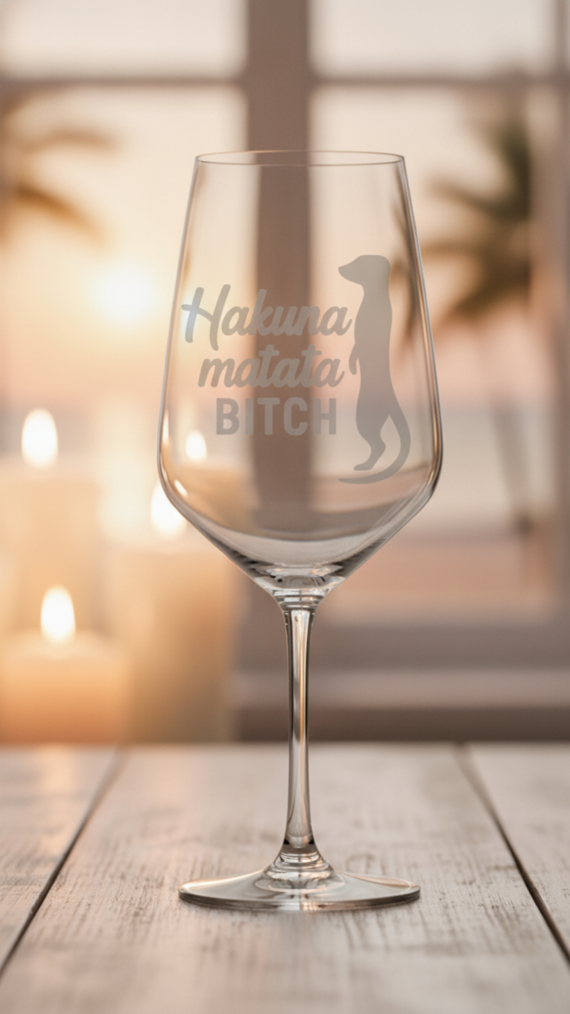1x Weinglas mit Gravur Hakuna matata bitch spülmaschinenfest für entspannte Abende - Vorschau 7