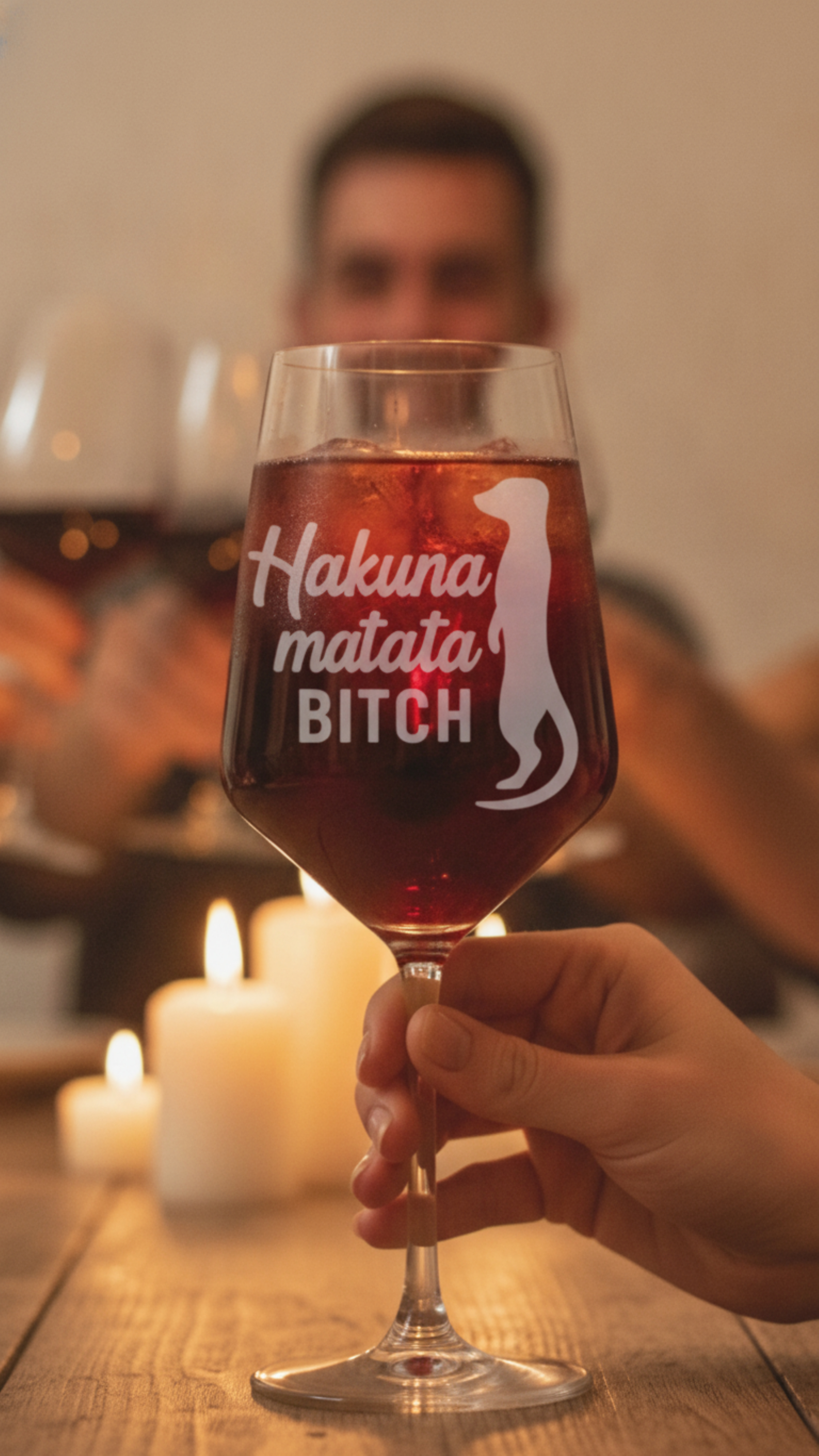 1x Weinglas mit Gravur Hakuna matata bitch spülmaschinenfest für entspannte Abende - Vorschau 8