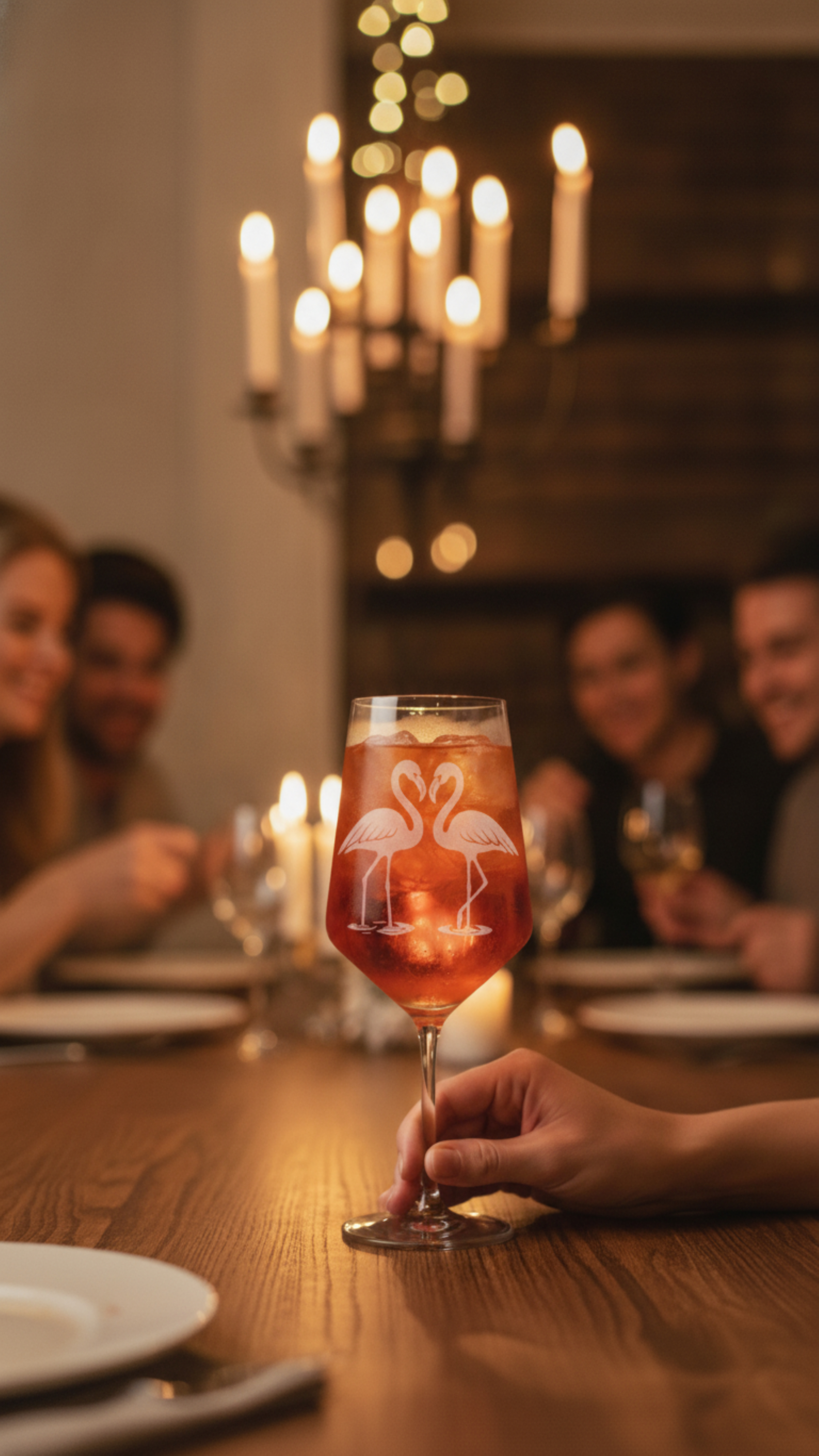 1x Weinglas Flamingo Gravur 350ml spülmaschinenfest für gesellige Anlässe - Vorschau 11