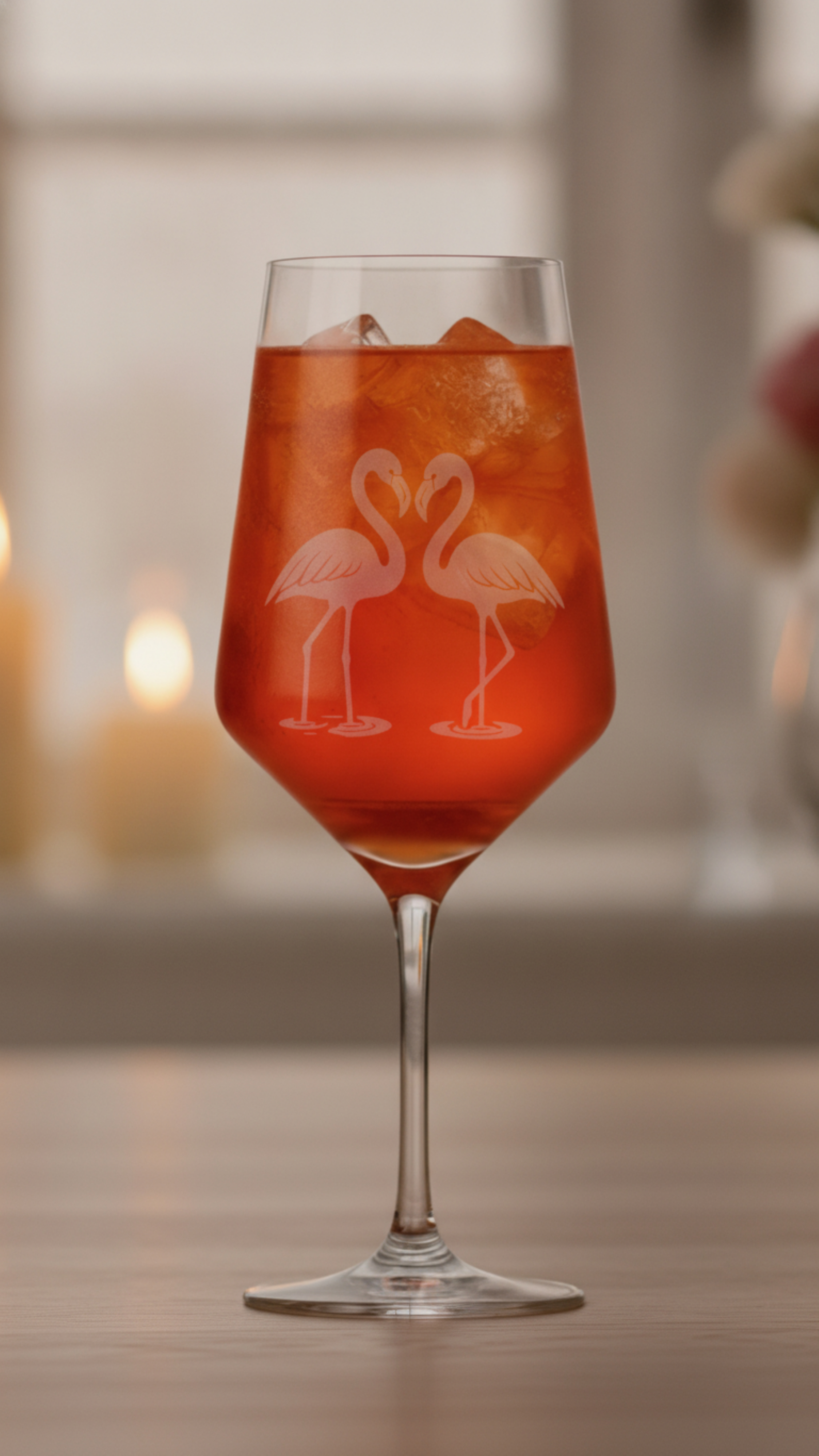 1x Weinglas Flamingo Gravur 350ml spülmaschinenfest für gesellige Anlässe - Vorschau 10
