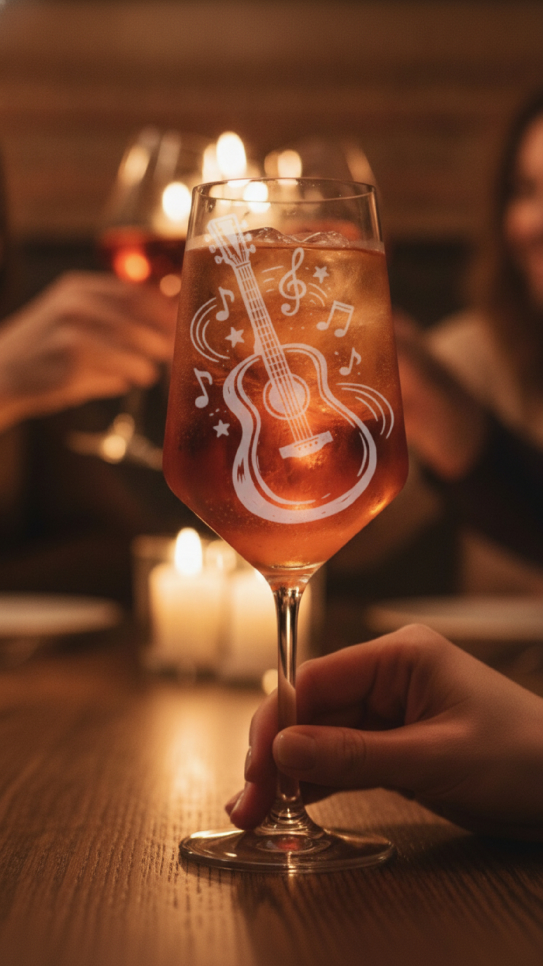 Weinglas Gravur Gitarre 350ml spülmaschinenfest für Musikliebhaber kreative Genussmomente - Vorschau 11