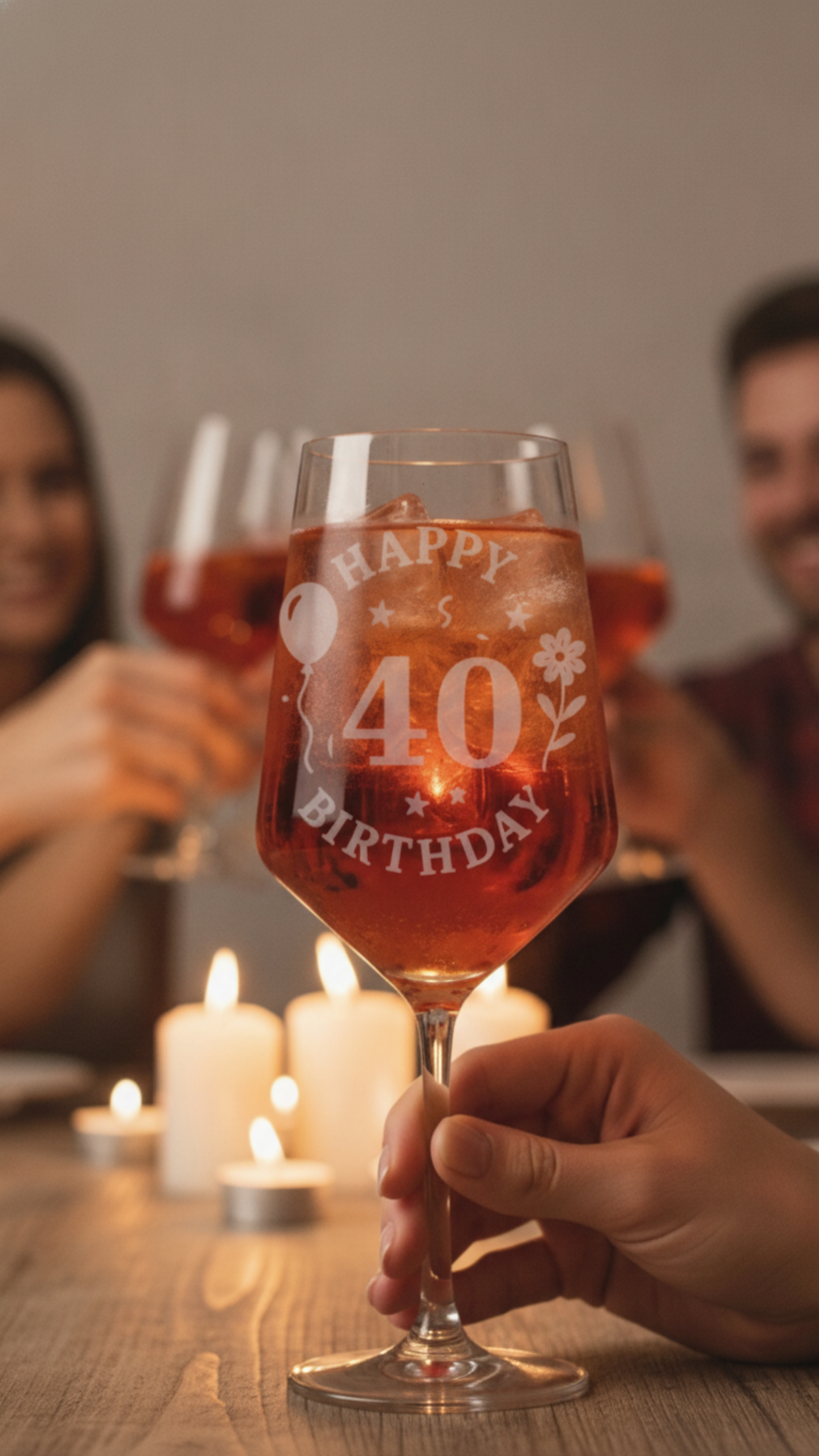 Weinglas Gravur Happy Birthday 40 Geburtstag 350ml spülmaschinenfest - Vorschau 11