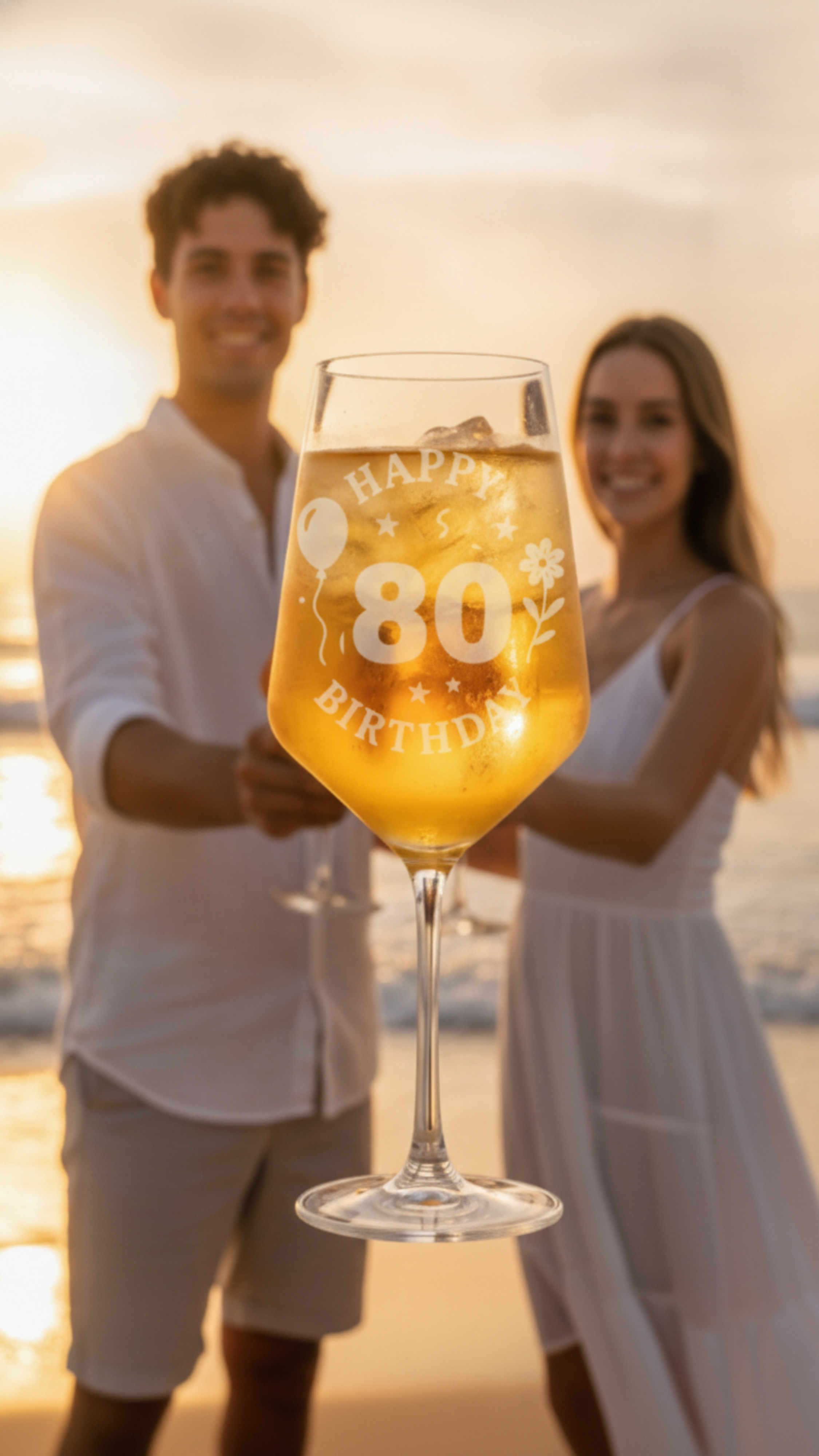 Weinglas Gravur Happy Birthday 80 Geburtstag 350ml spülmaschinenfest - Vorschau 12