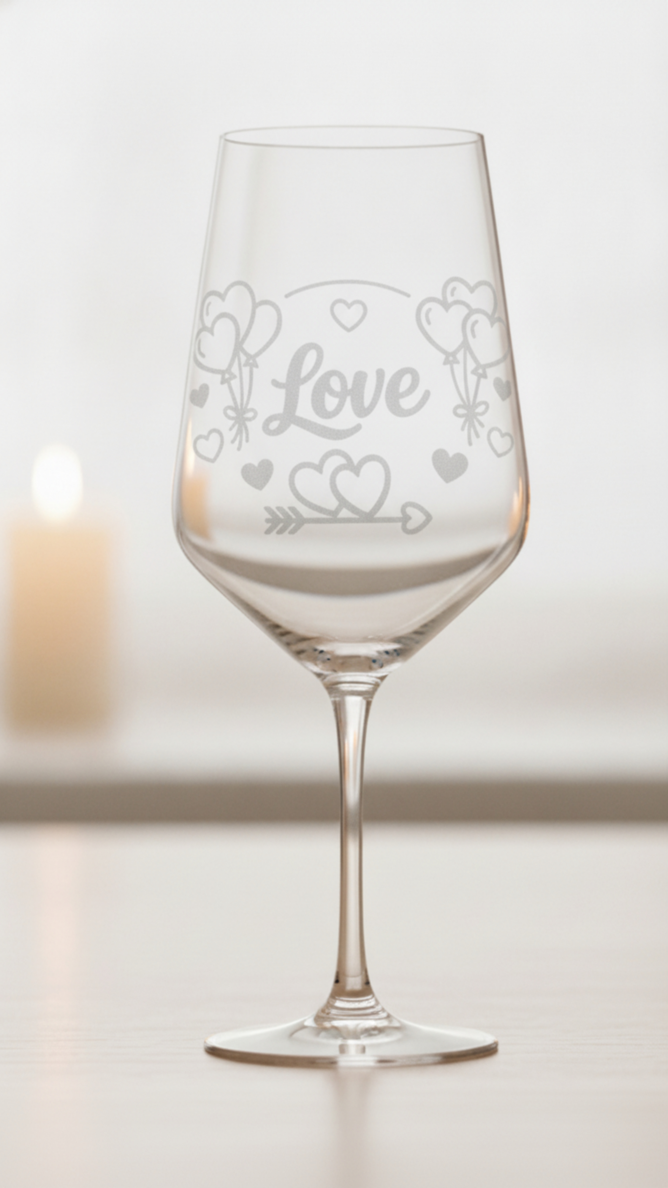1x Weinglas Gravur Liebe zum Partnertag 350ml spülmaschinenfest für Paare - Vorschau 10