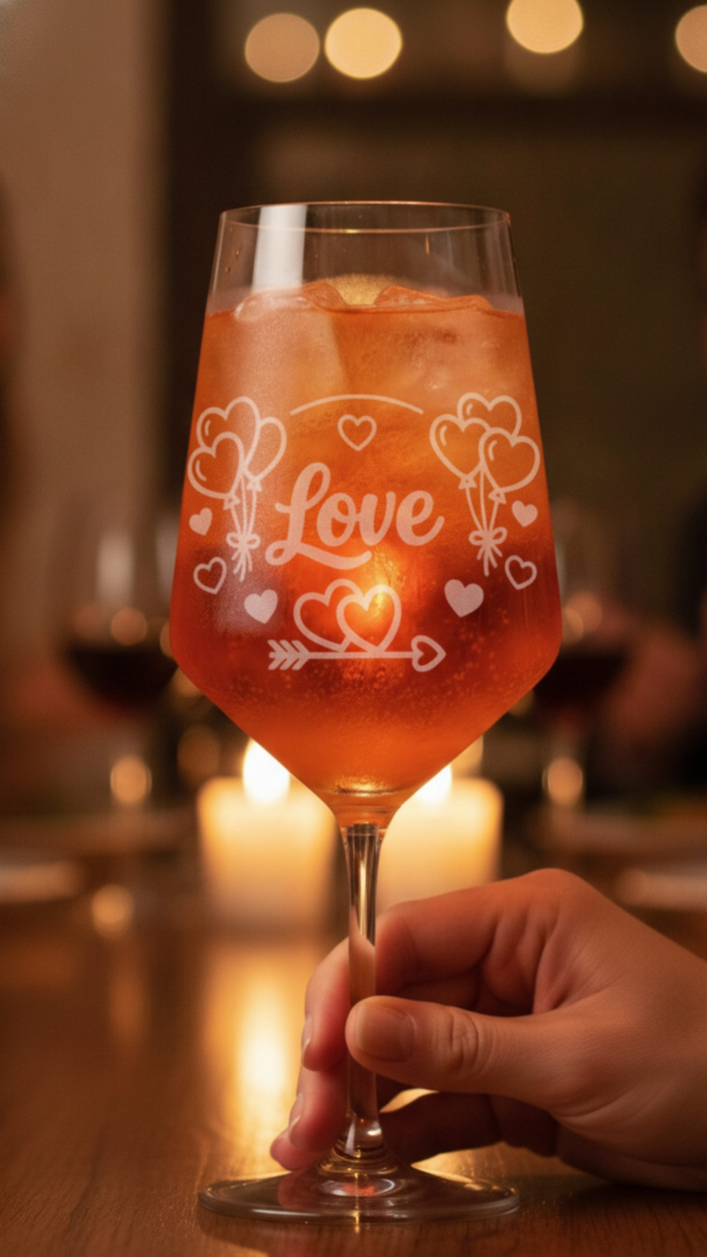 1x Weinglas Gravur Liebe zum Partnertag 350ml spülmaschinenfest für Paare - Vorschau 11