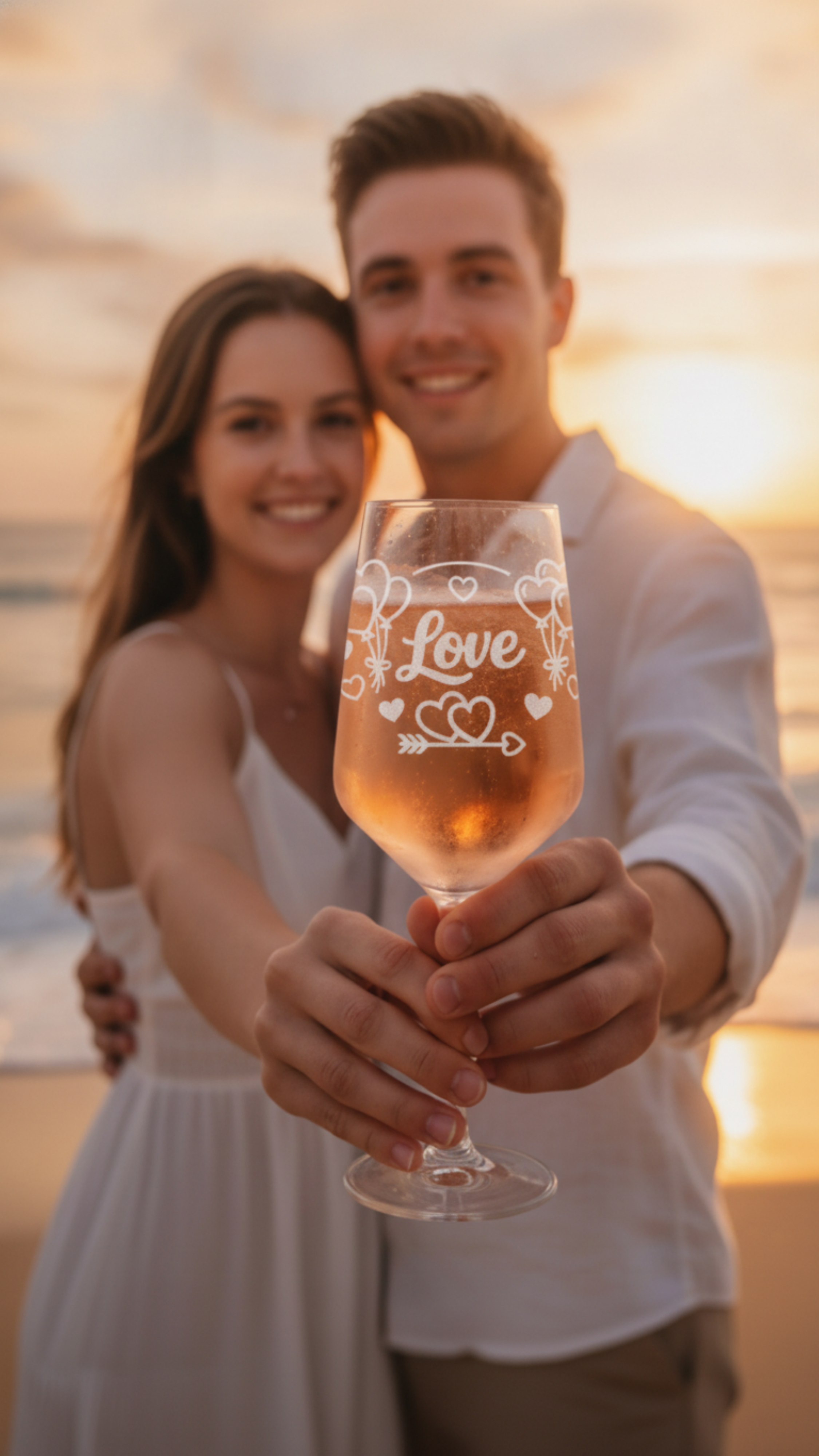 1x Weinglas Gravur Liebe zum Partnertag 350ml spülmaschinenfest für Paare - Vorschau 12