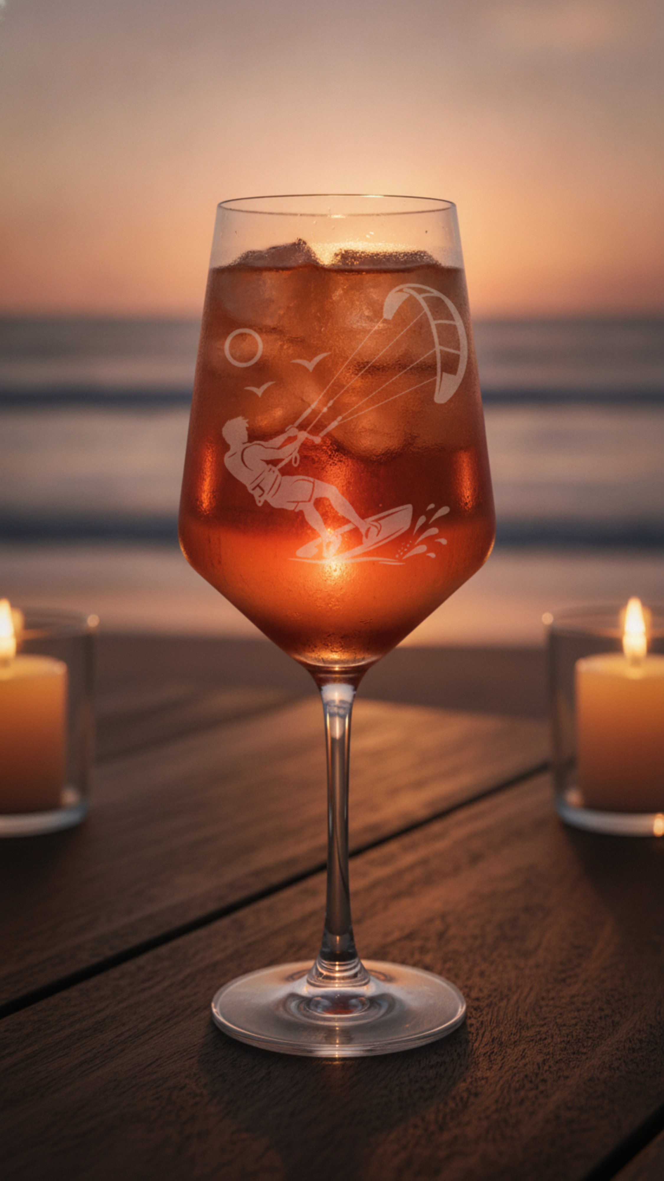 Weinglas Gravur Kitesurfing 350ml spülmaschinenfest und elegant gestaltet - Vorschau 13