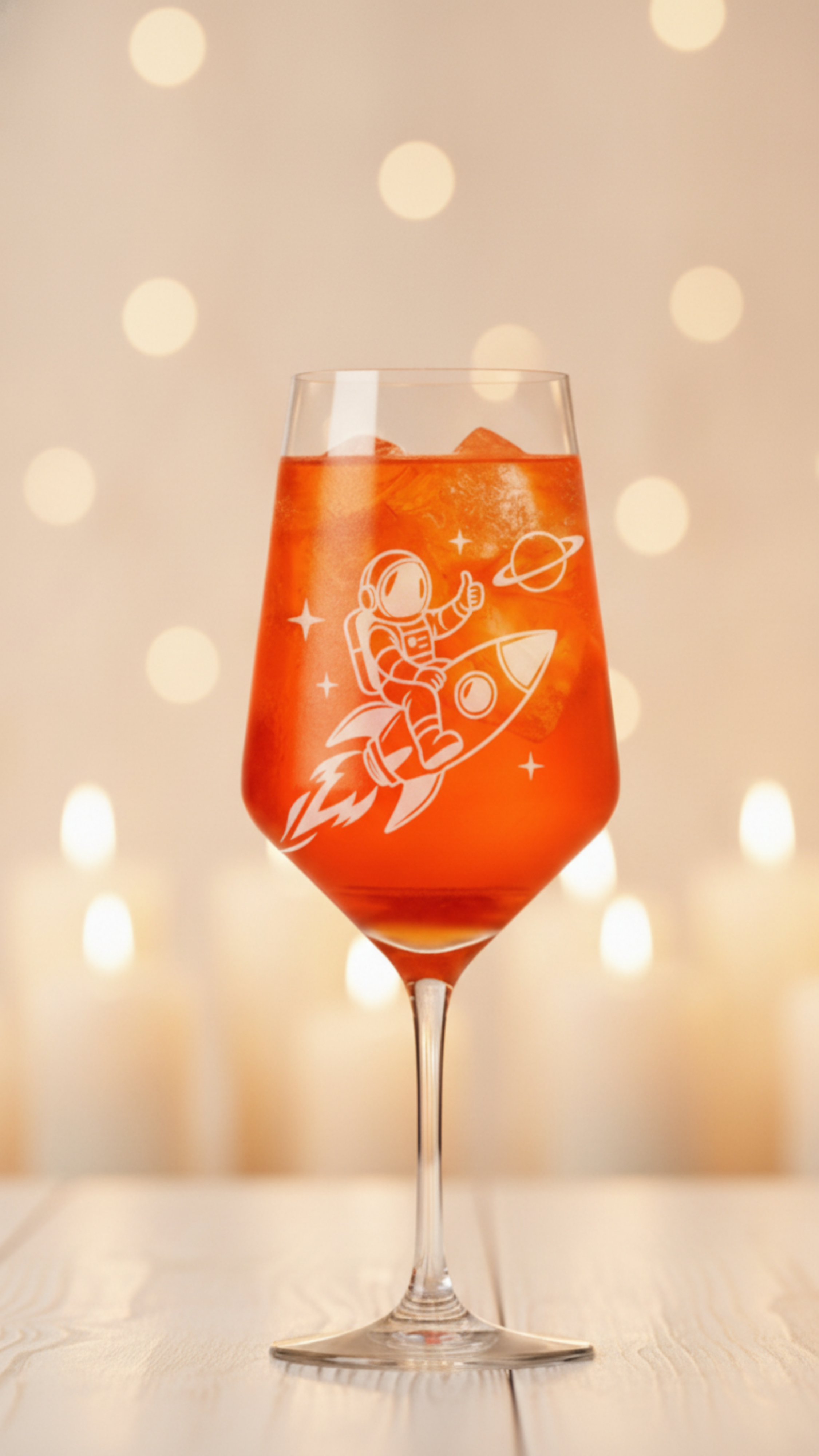 Weinglas Gravur Astronaut mit Rakete 350ml spülmaschinenfest und elegant - Vorschau 10