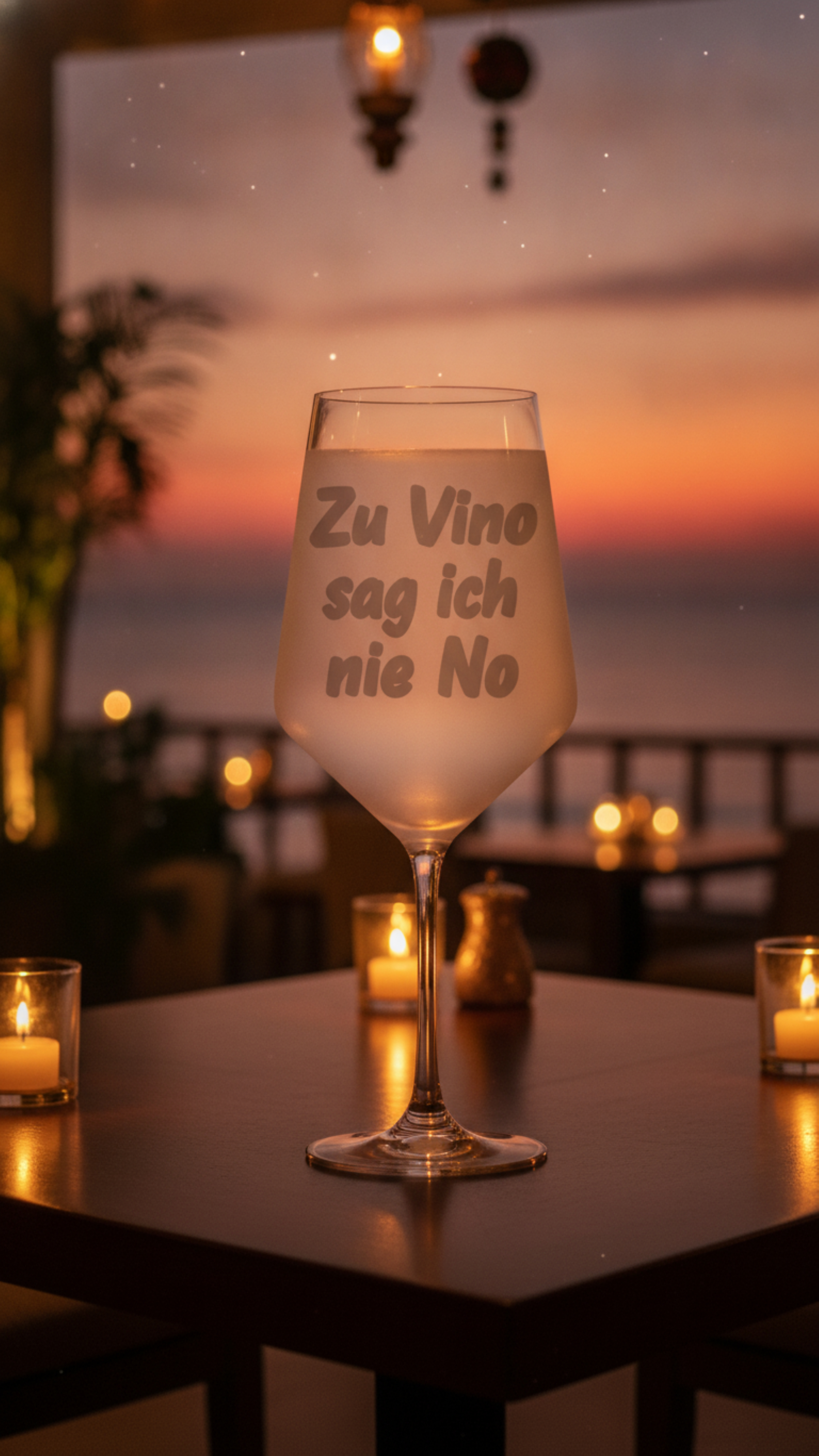 Weinglas mit Spruch-Gravur 'Zu Vino sag ich nie No' 350ml spülmaschinenfest Valhalla Design - Vorschau 12