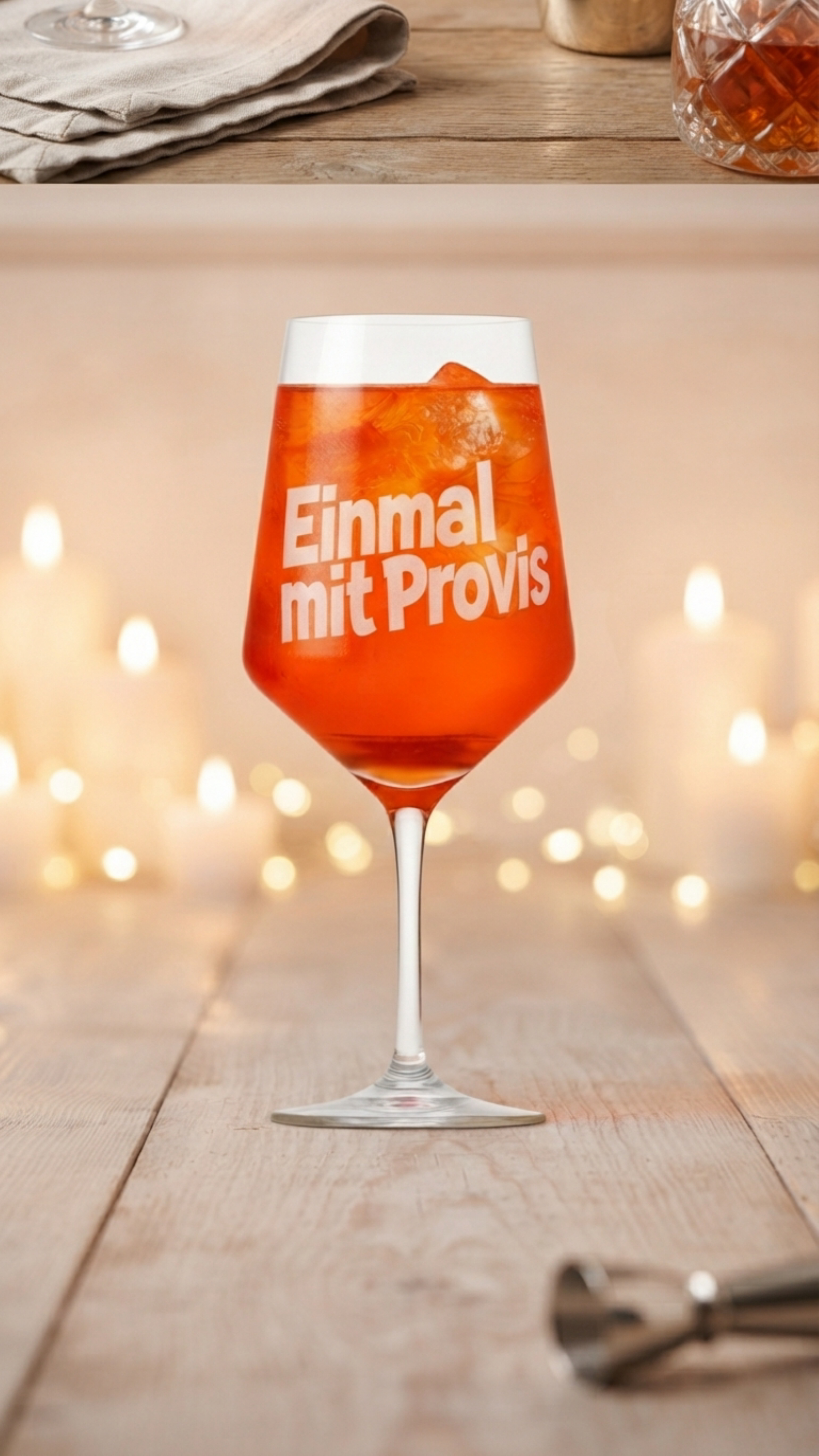 Weinglas Gravur Spruch Einmal mit Provis 350ml - Vorschau 10