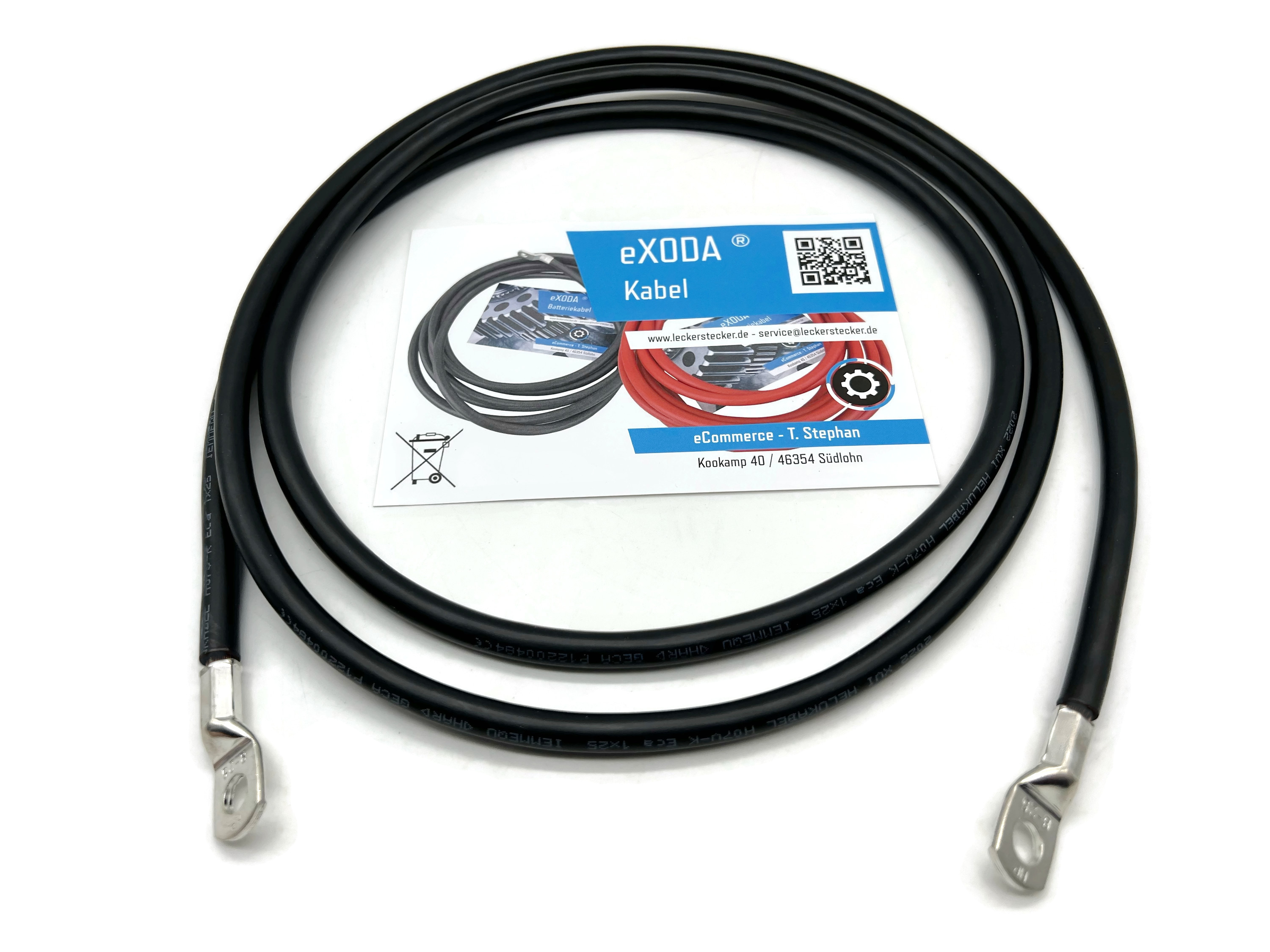 Accukabel verloop rood 35mm² 30cm M8-M10