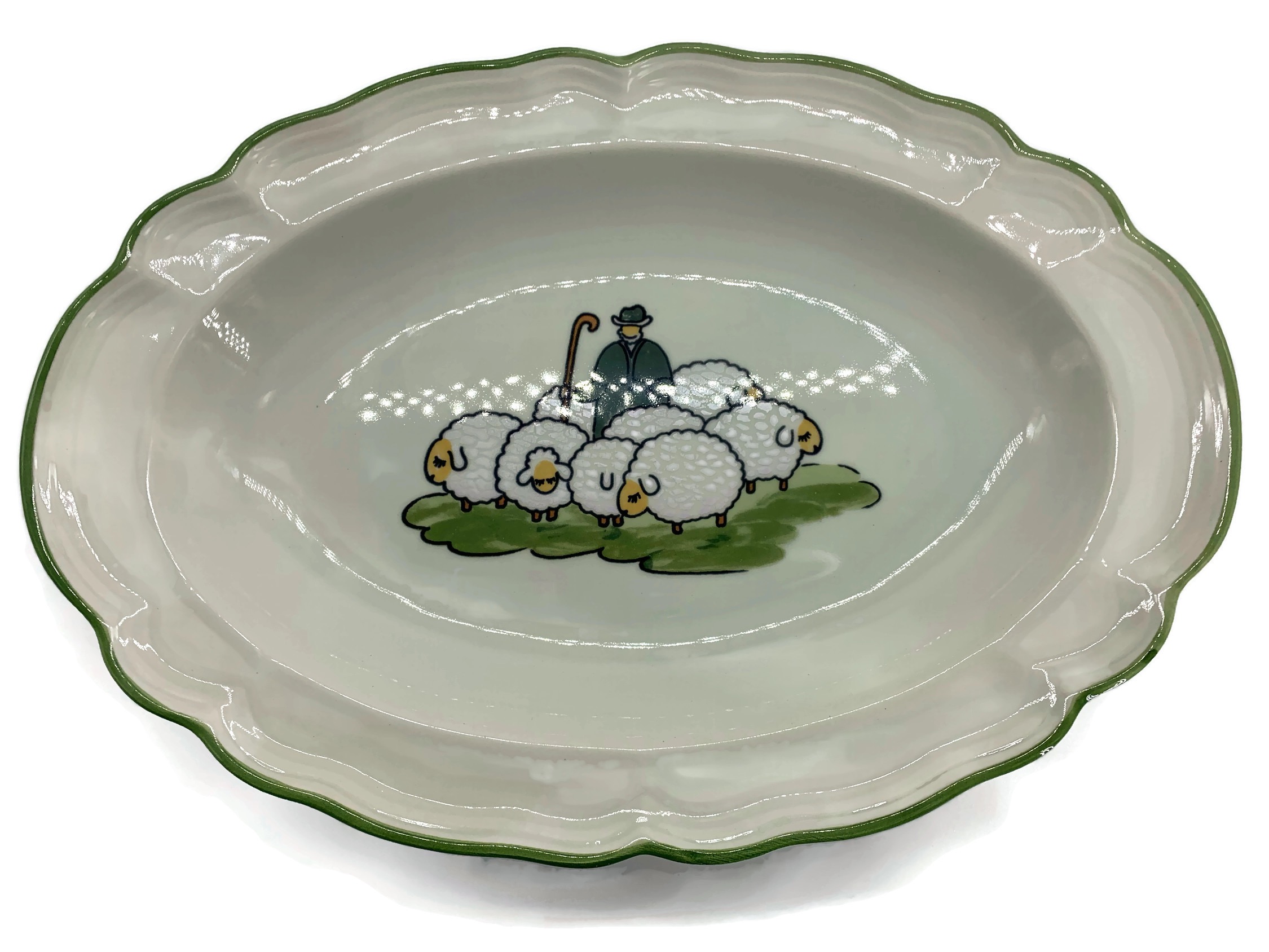 Zeller Keramik Schäfchen Platte, oval 31 cm - Vorschau 4