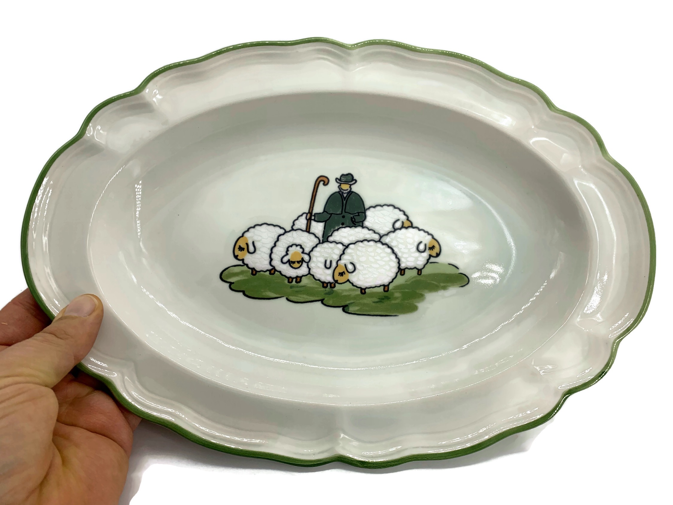 Zeller Keramik Schäfchen Platte, oval 31 cm - Vorschau 5