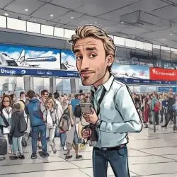 Arnau Tenas s'inspire avec l'action aéroport en ligne.