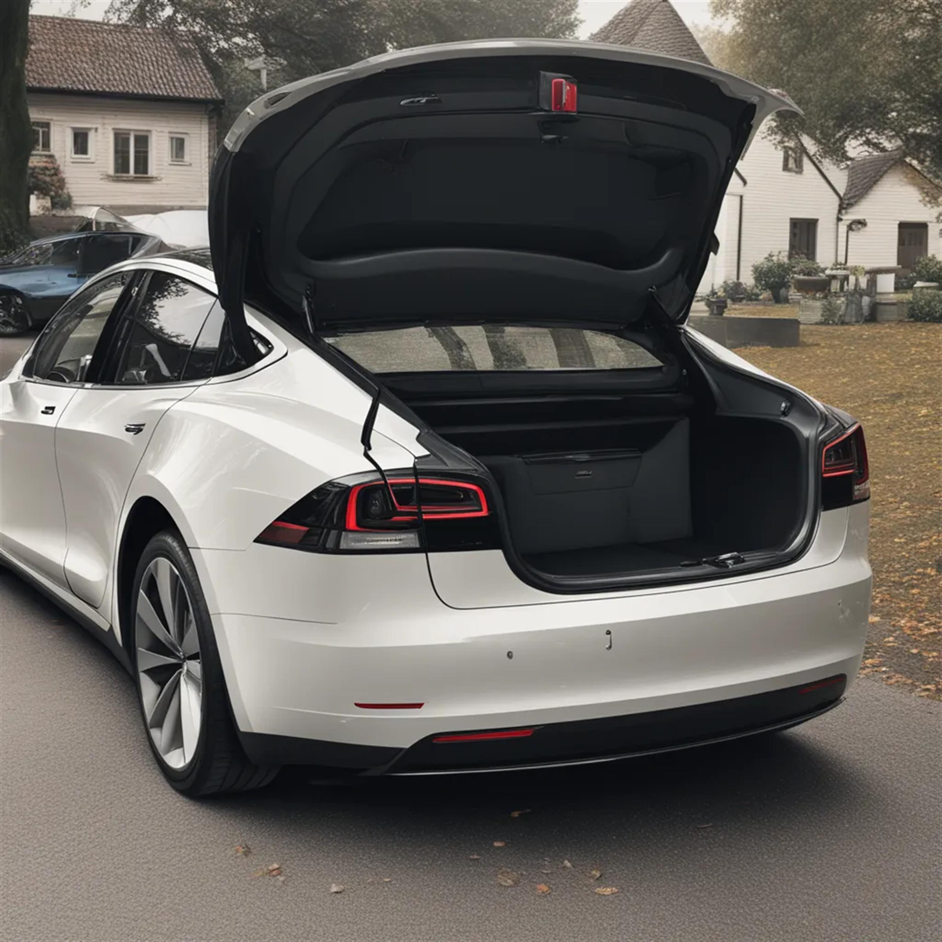 Tesla Model Y: Einstellen der Oeffnungshoehe der Kofferraumklappe